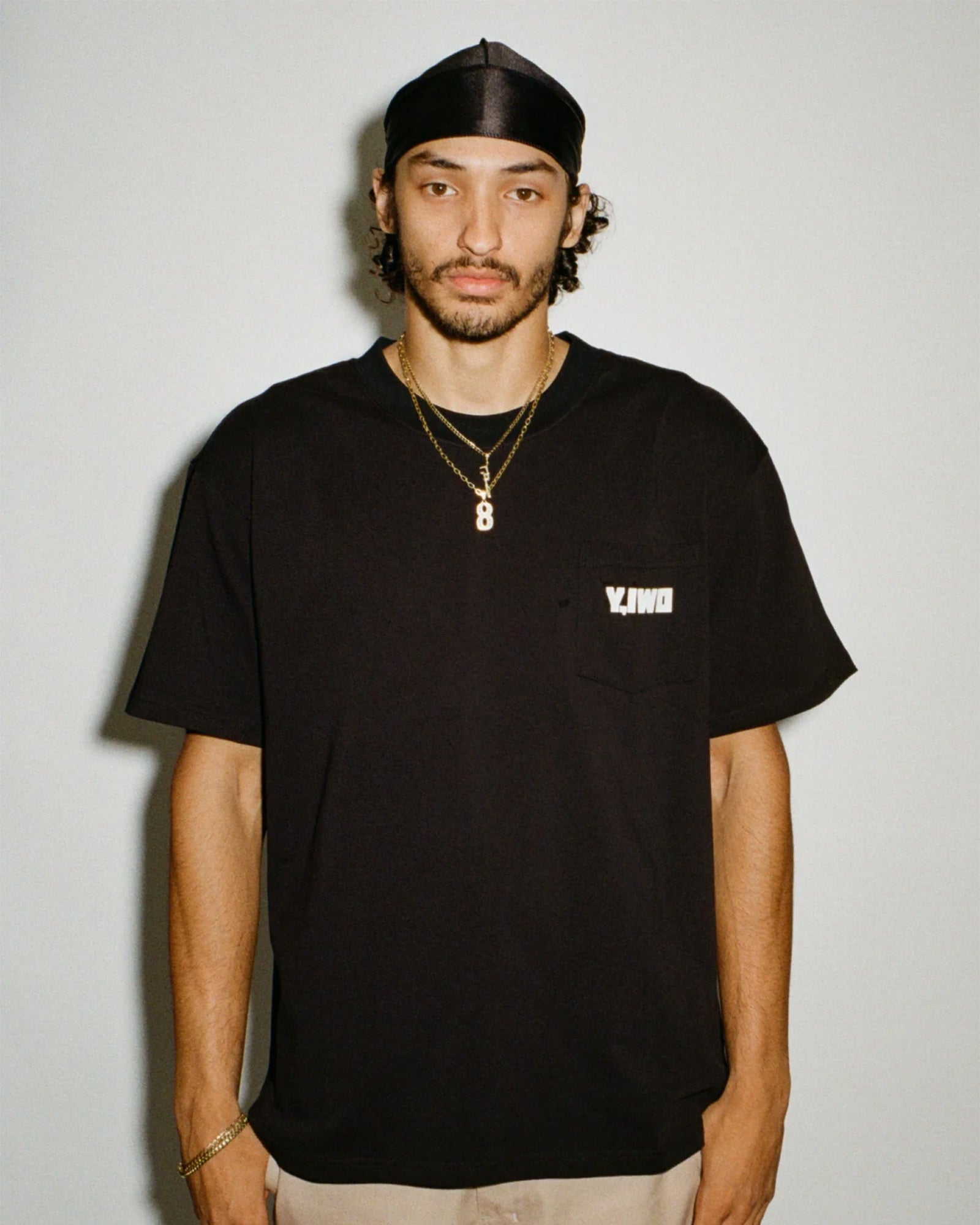 Y.IWO・Yah eye workout -  HARDWEAR POCKET TEES / BLACK