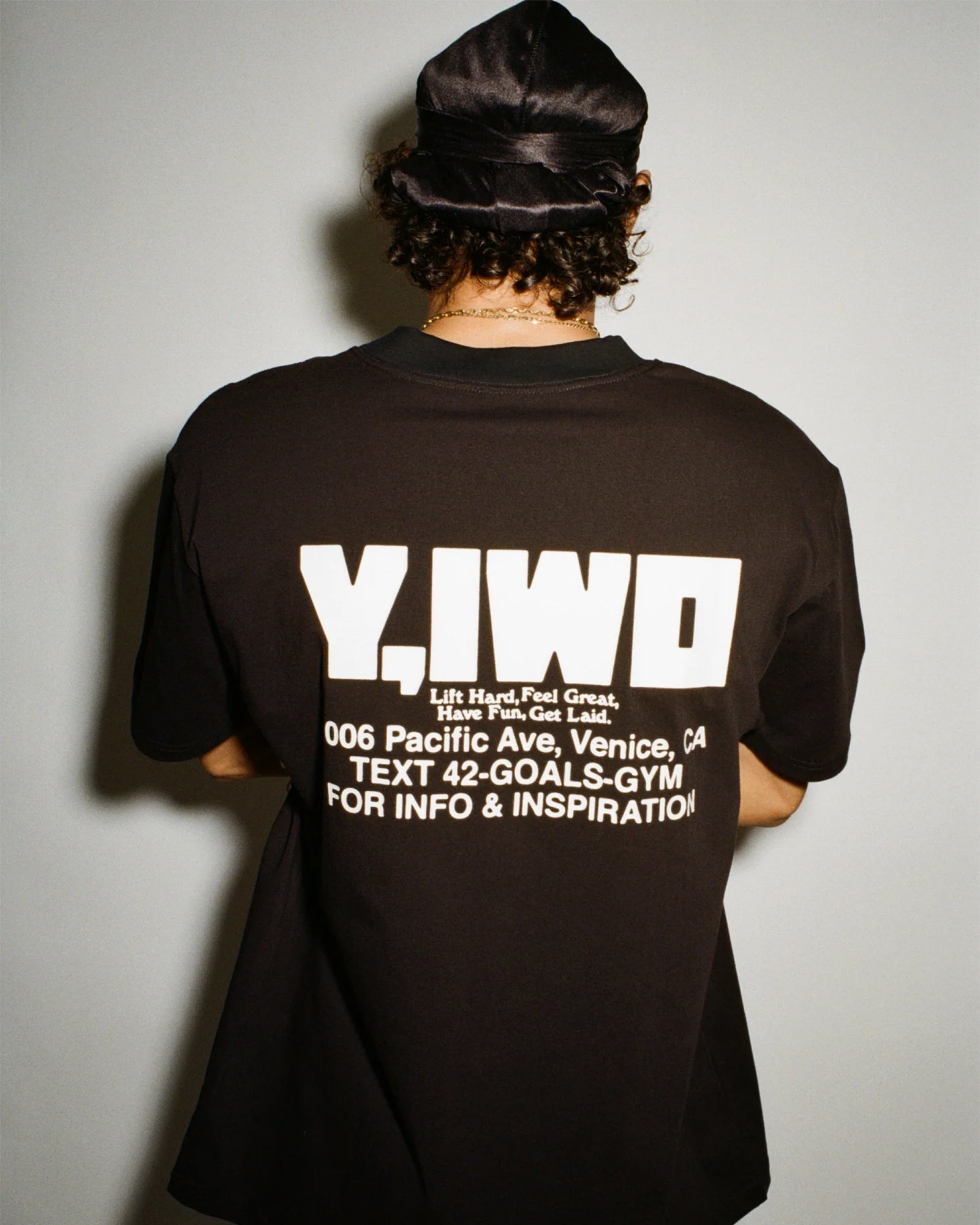 Y.IWO・Yah eye workout -  HARDWEAR POCKET TEES / BLACK