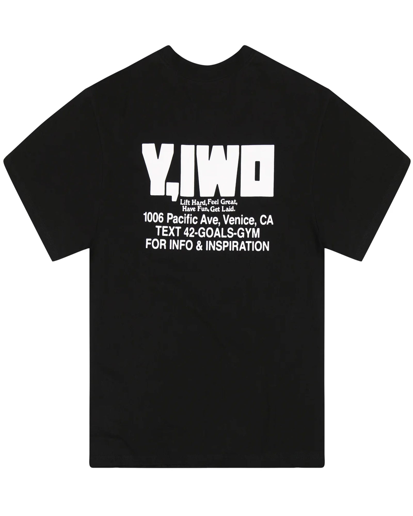 Y.IWO・Yah eye workout -  HARDWEAR POCKET TEES / BLACK