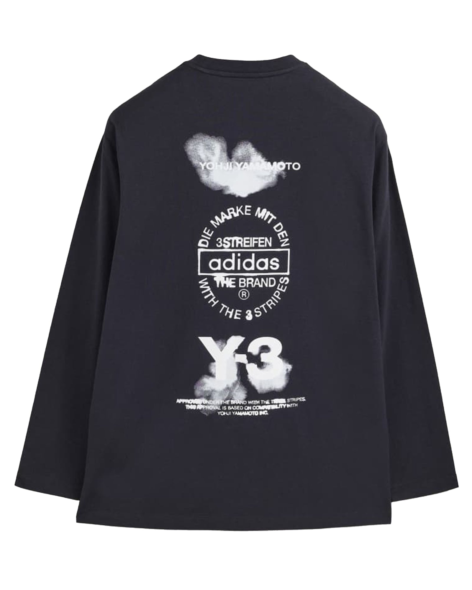 Y-3・weissly -  U Y3 GRAPHIC LONG SLV TEE / BLACK