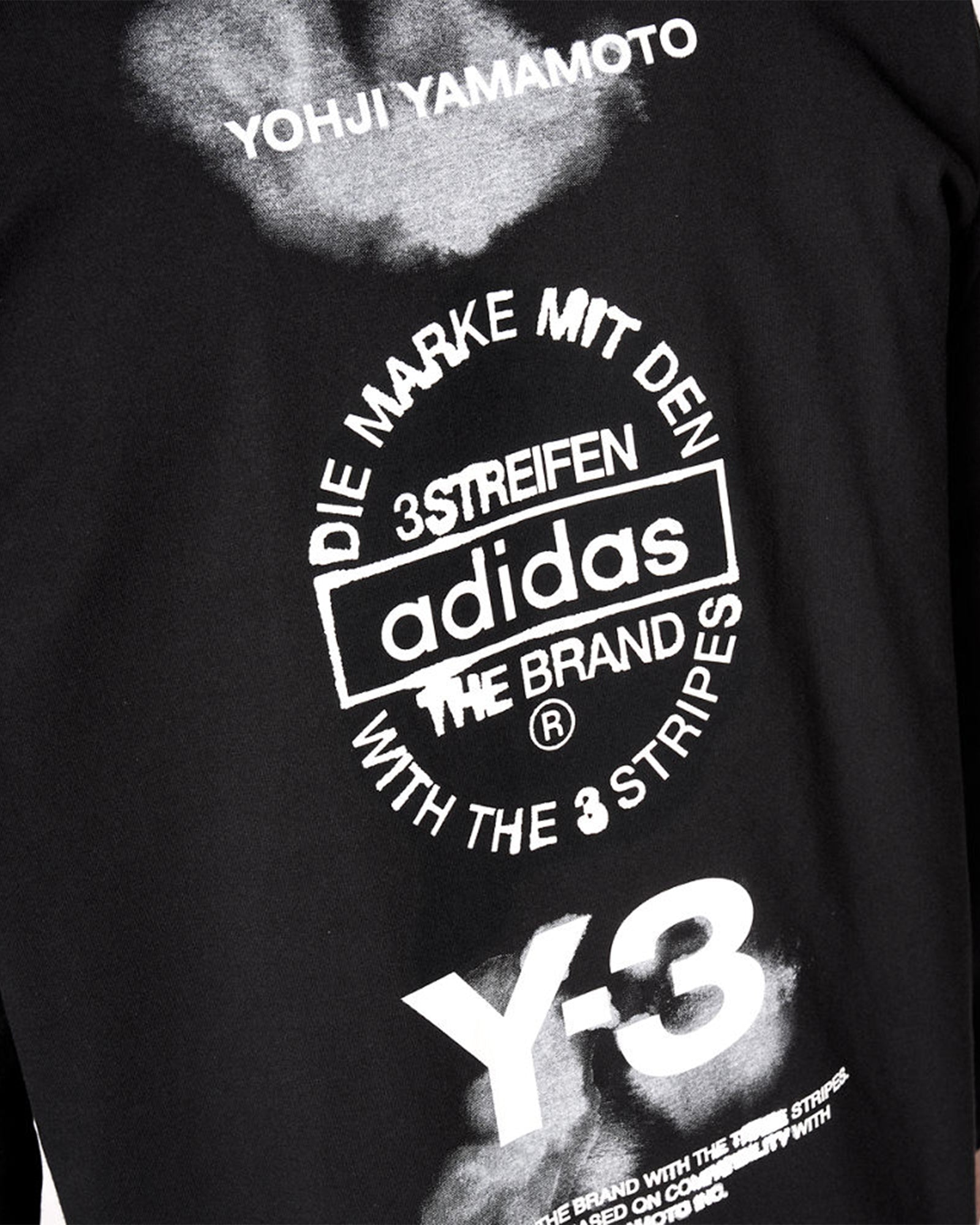 Y-3・weissly -  U Y3 GRAPHIC LONG SLV TEE / BLACK