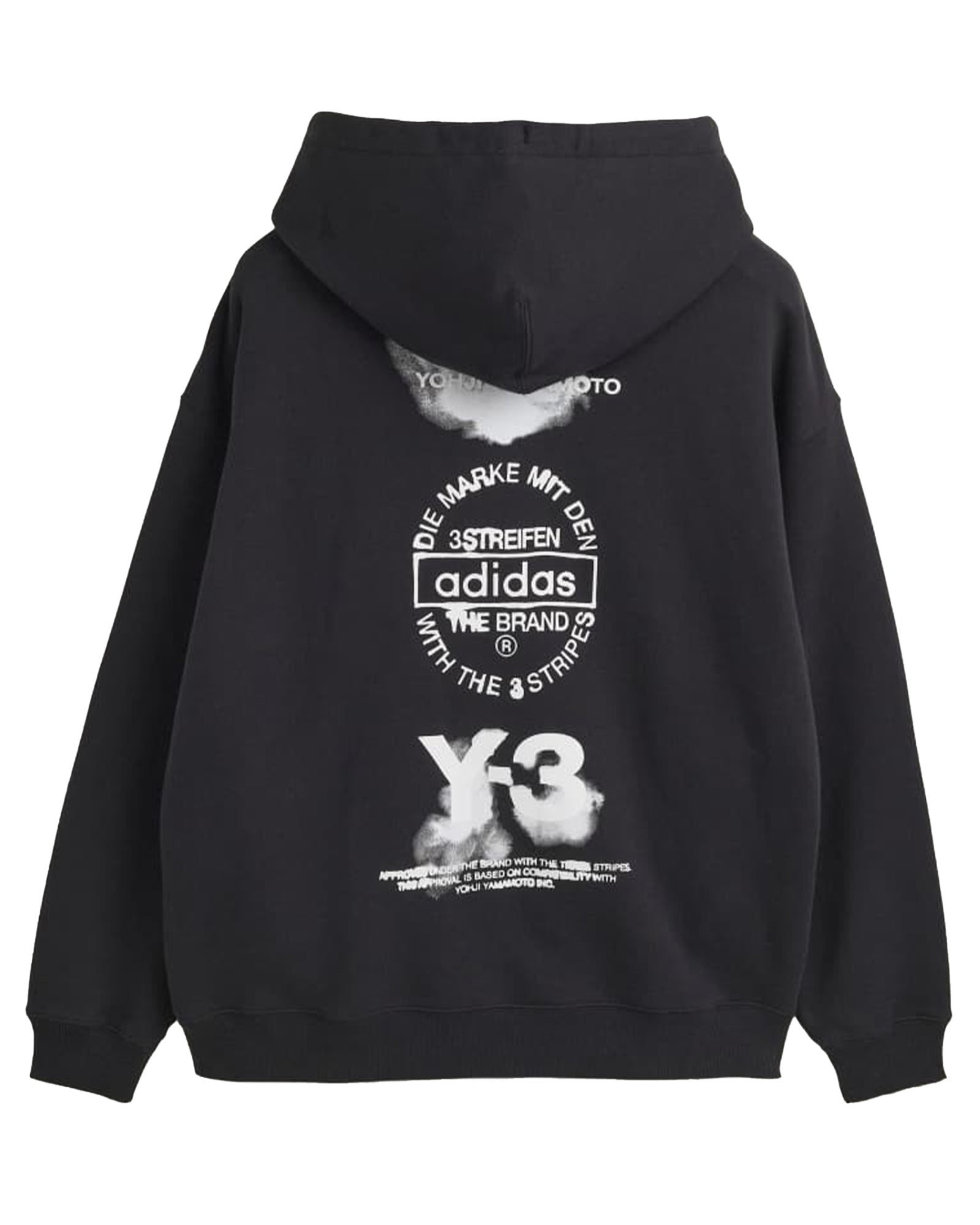 Y-3・weissly -  U Y-3 GRAPHIC HOODIE / BLACK