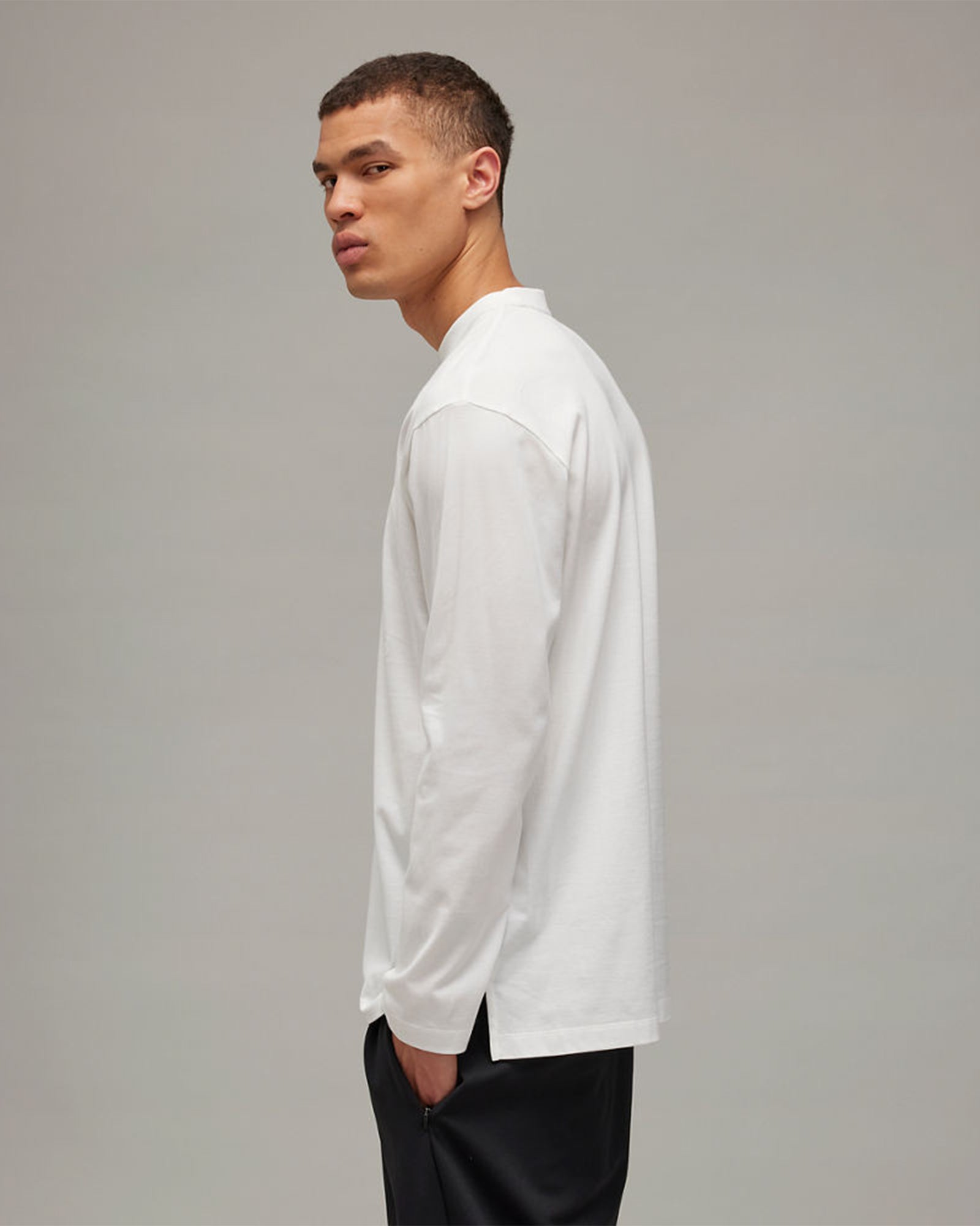 Y-3・weissly -  U Y3 RELAXED LS TEE / WHITE