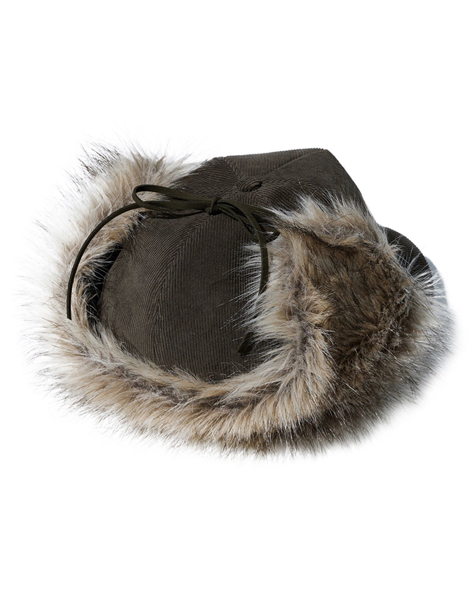OPEN YY・オープン ワイワイ - キャップ FAUX FUR CORDUROY EARFLAP CAP / KHAKI
