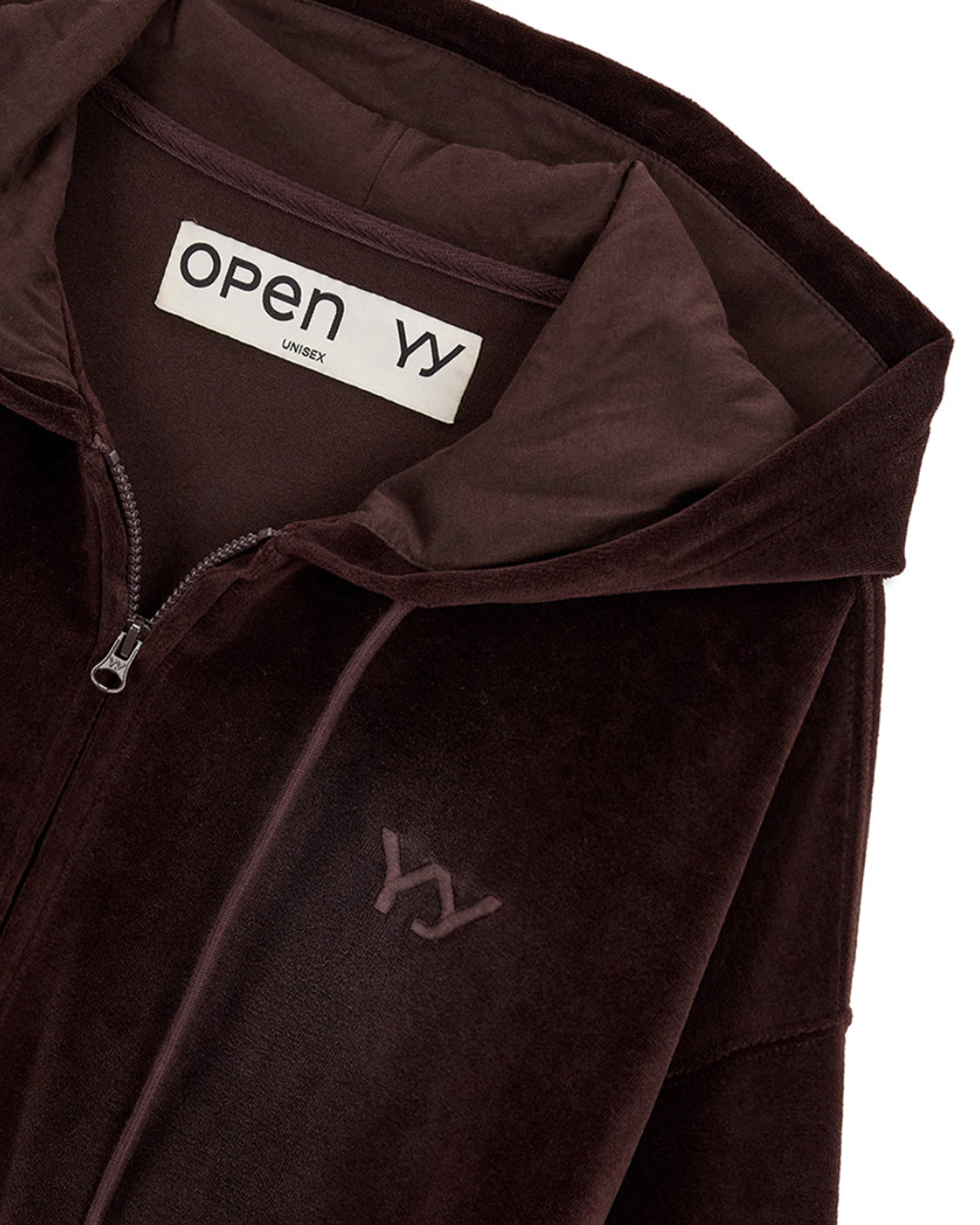 OPEN YY・オープン ワイワイ - パーカー・フーディ VELOUR BOX HOODIE / BROWN