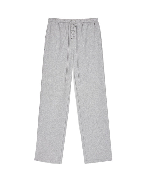 OPEN YY (オープン ワイワイ) LACE UP LOUNGE PANTS / GREY | Detail
