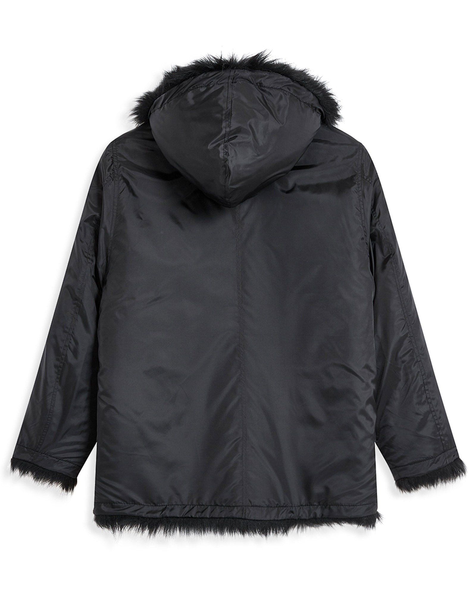 OPEN YY・オープン ワイワイ - ジャケット REVERSIBLE FAUX FUR HOOD JACKET / BLACK