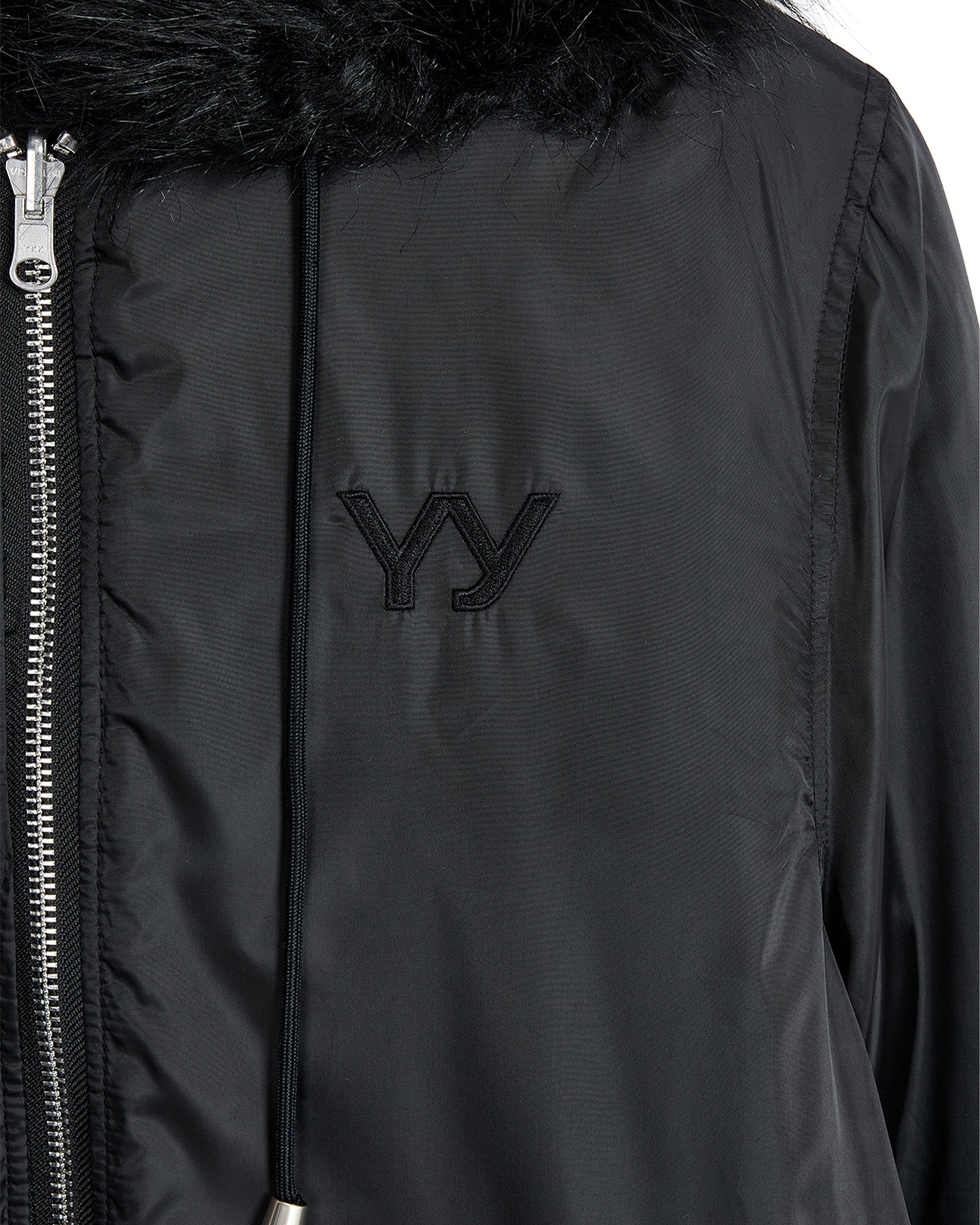 OPEN YY・オープン ワイワイ - ジャケット REVERSIBLE FAUX FUR HOOD JACKET / BLACK