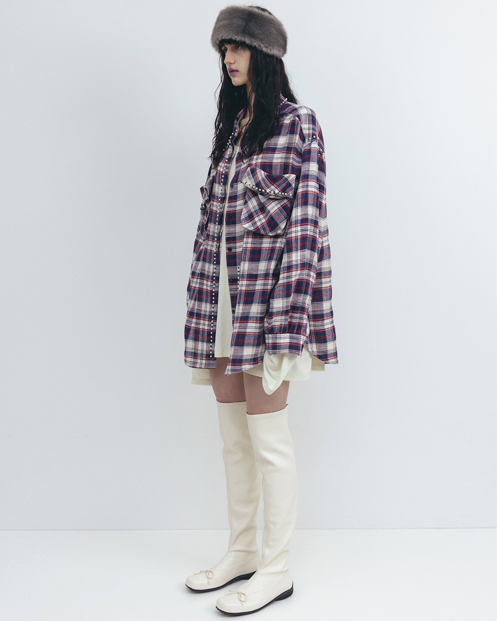 OPEN YY・オープン ワイワイ - シャツ BEADED POCKET SHIRT / CHECKERED RED