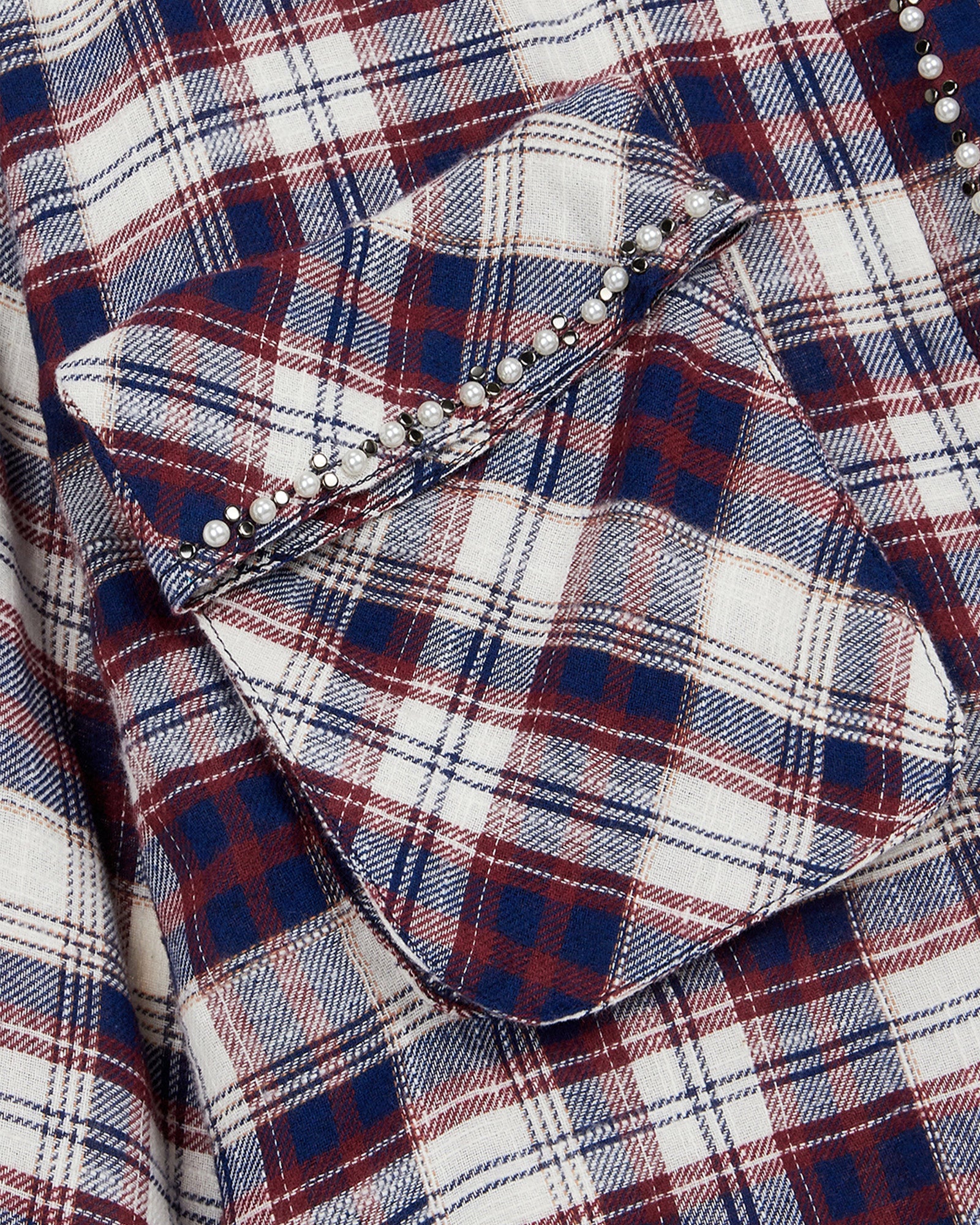 OPEN YY・オープン ワイワイ - シャツ BEADED POCKET SHIRT / CHECKERED RED