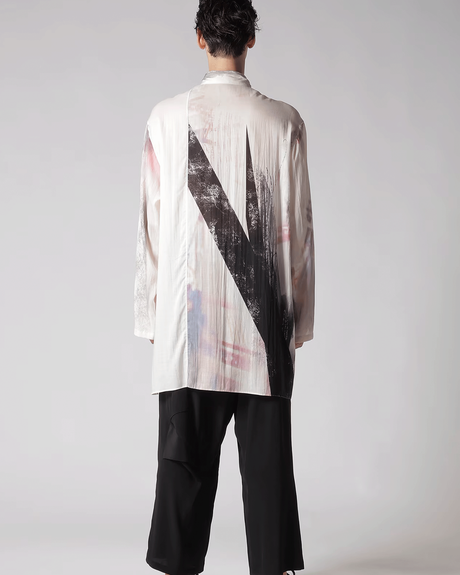 Yohji Yamamoto・ヨウジ ヤマモト - シャツ 3 BODY PT DESIGNED COLLAR SHIRT / OFF WHITE/PINK