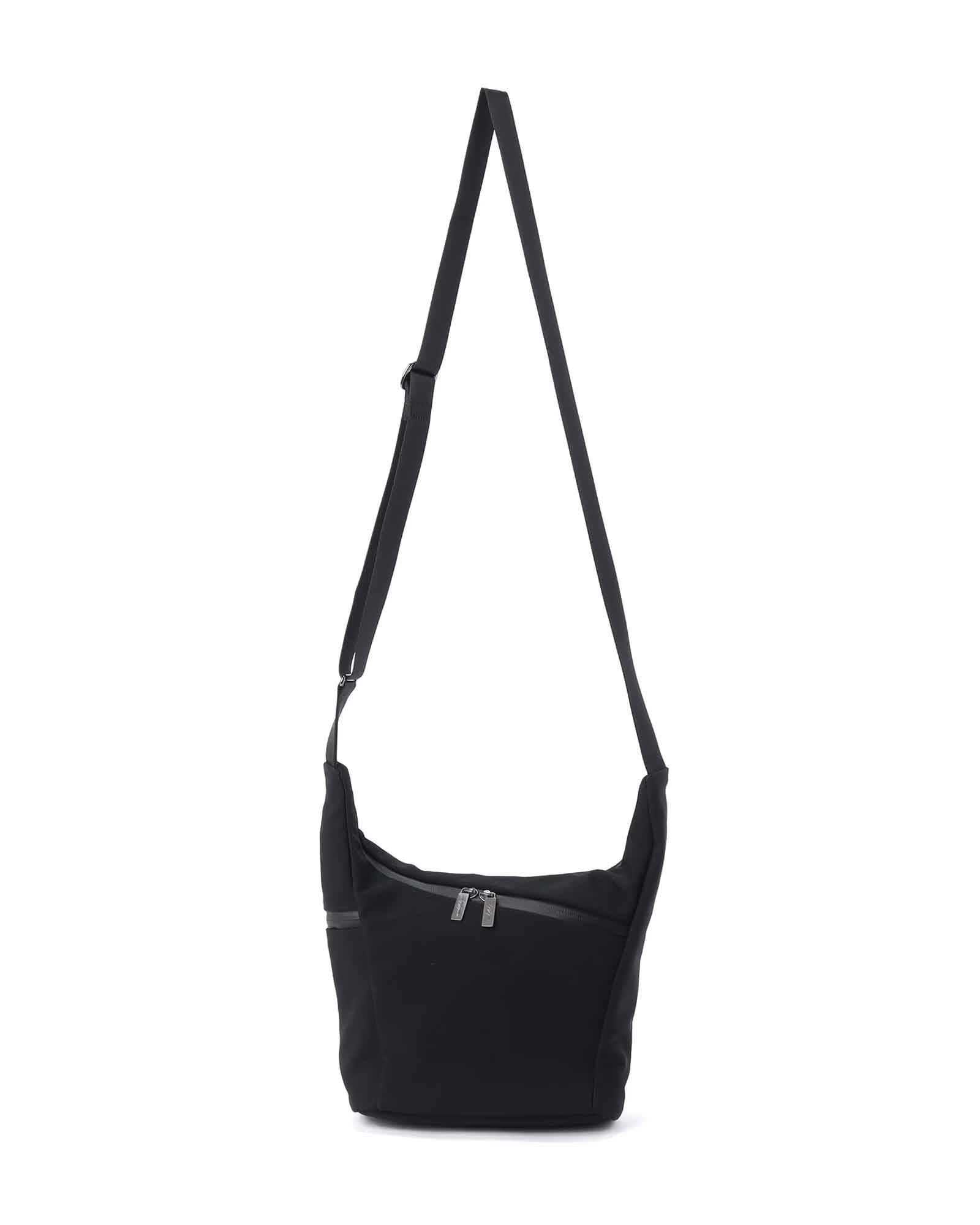 Yohji Yamamoto・Youji Yamamoto -  WOOL GABARDINE/NY OBLIQUE ZIPPER SACOCHE / BLACK