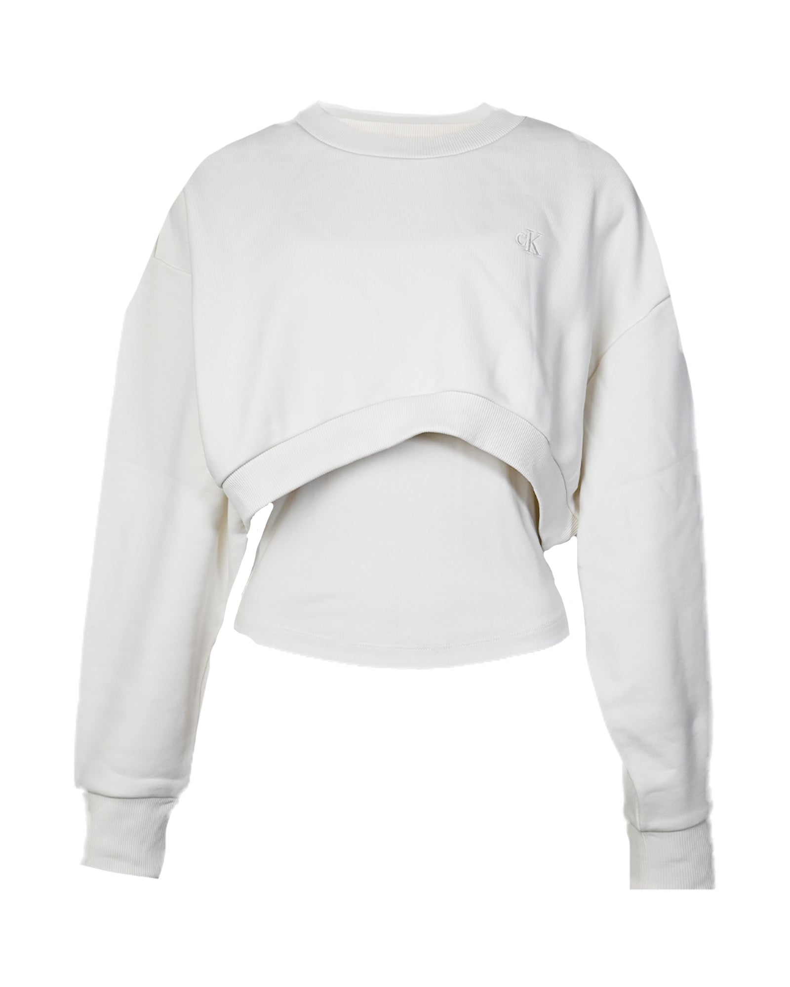 A-2-IN-1 CREW PULLOVER / IVORY