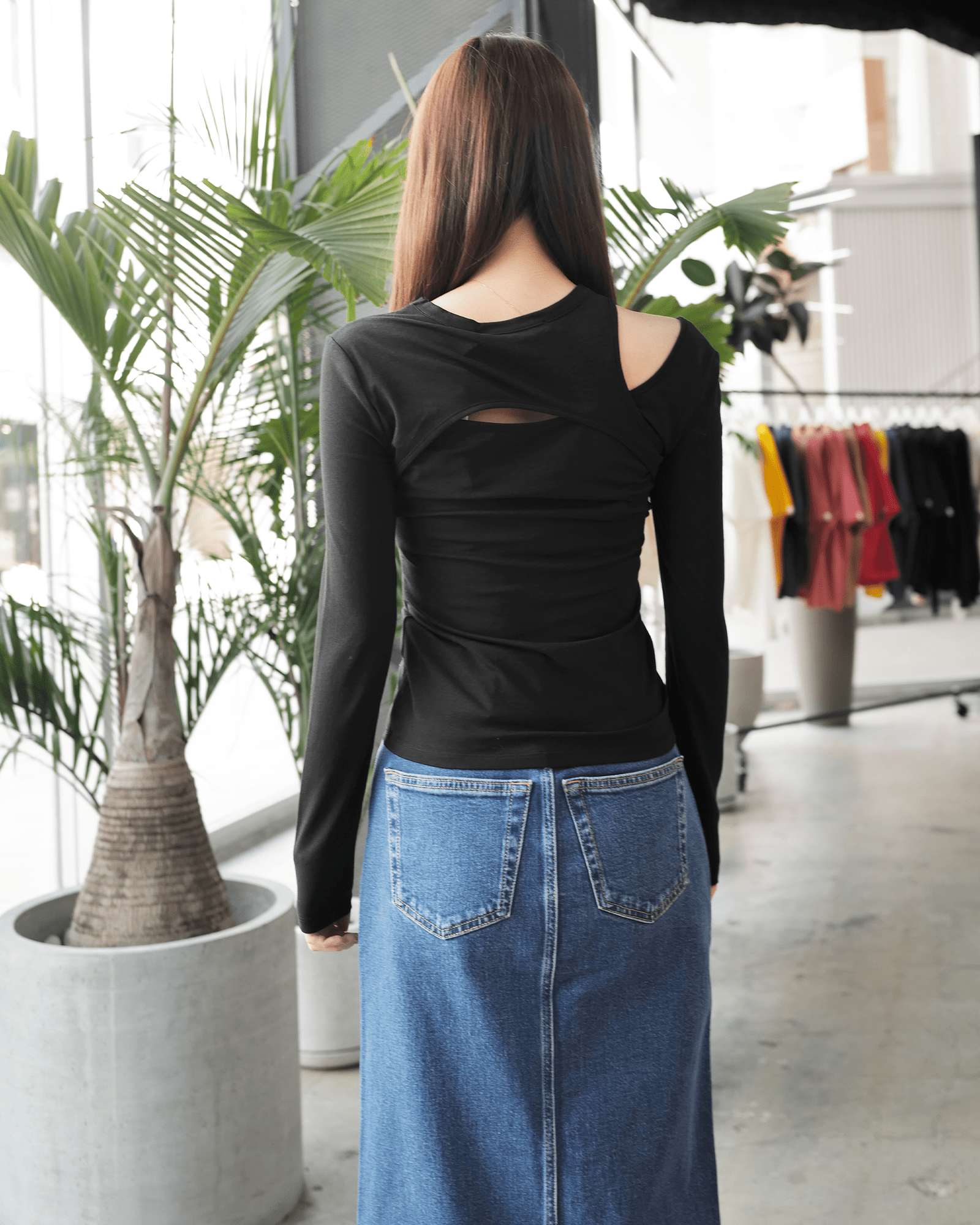 Calvin Klein・カルバン クライン - L/S Tシャツ A-LS LAYERED TOP/ BLACK