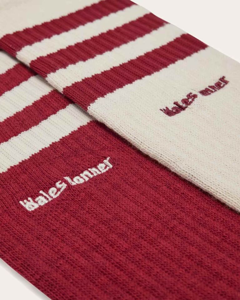 adidas × ADIDAS HERI WB 3S SOCKS / WHITE/BURGUNDY