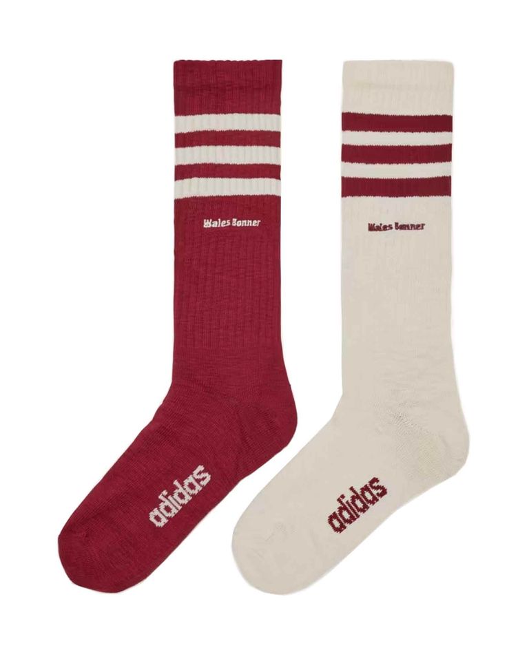 adidas × ADIDAS HERI WB 3S SOCKS / WHITE/BURGUNDY