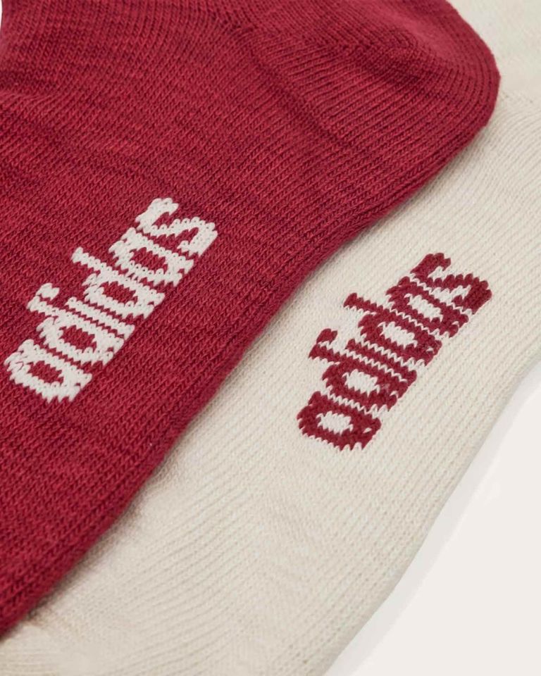 adidas × ADIDAS HERI WB 3S SOCKS / WHITE/BURGUNDY