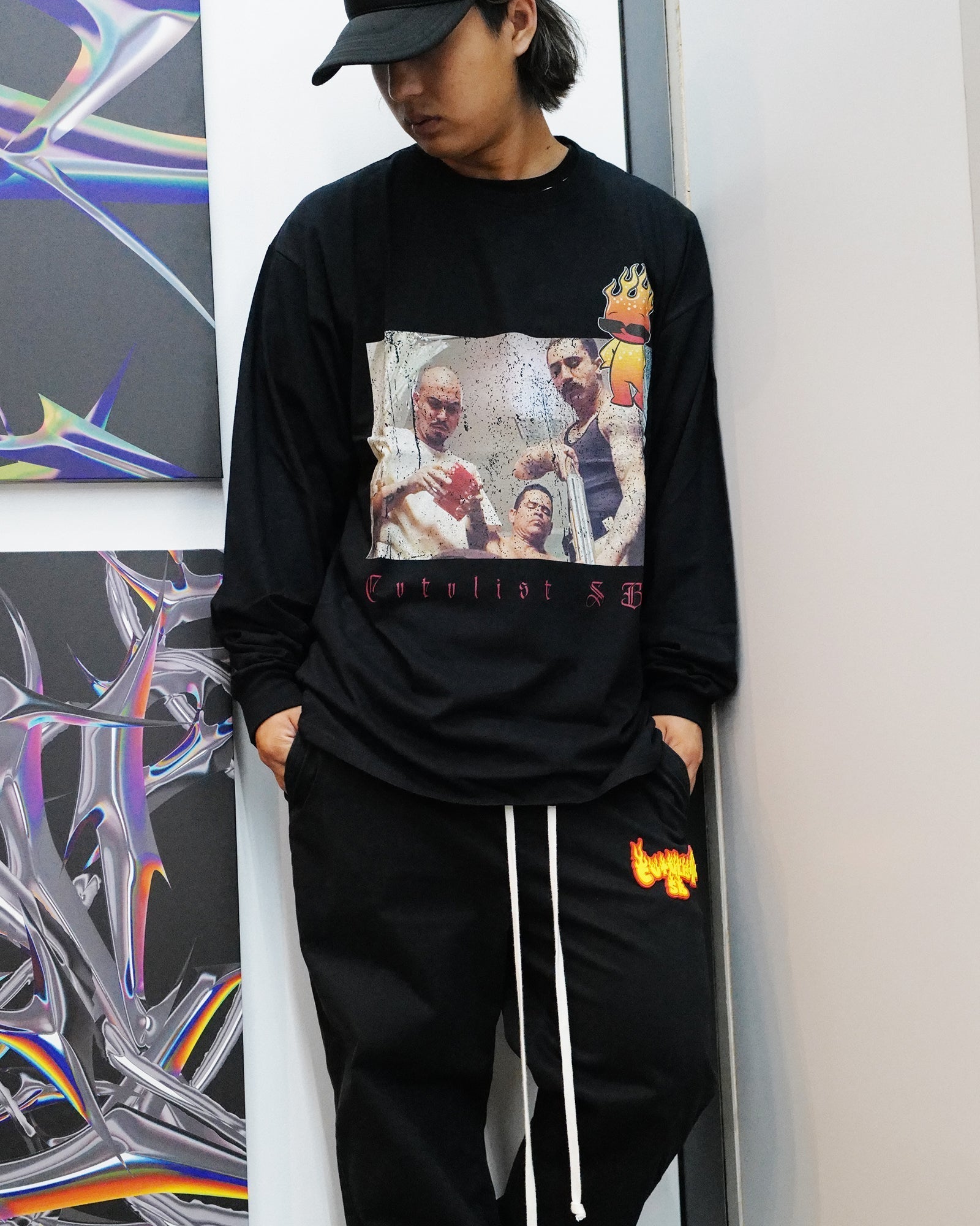 CVTVLIST・カタリスト - L/S Tシャツ SKIN SHOTS LONGSLEEVE TEE / BLACK