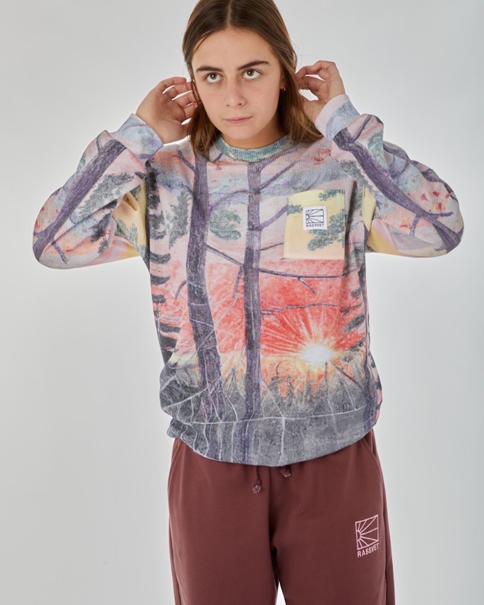 RASSVET・ラスベート - L/S Tシャツ ALL OVER PRINT LONG SLEEVE TEE / MULTI