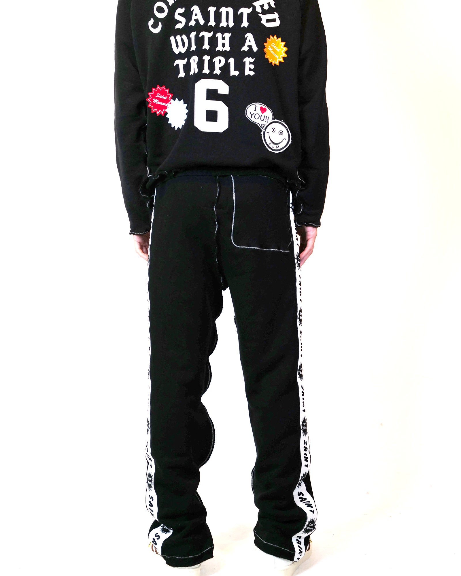 A LOVE MOVEMENT・ア・ラブ・ムーブメント - スウェットパンツ ALM_SWEAT PANTS / BLACK