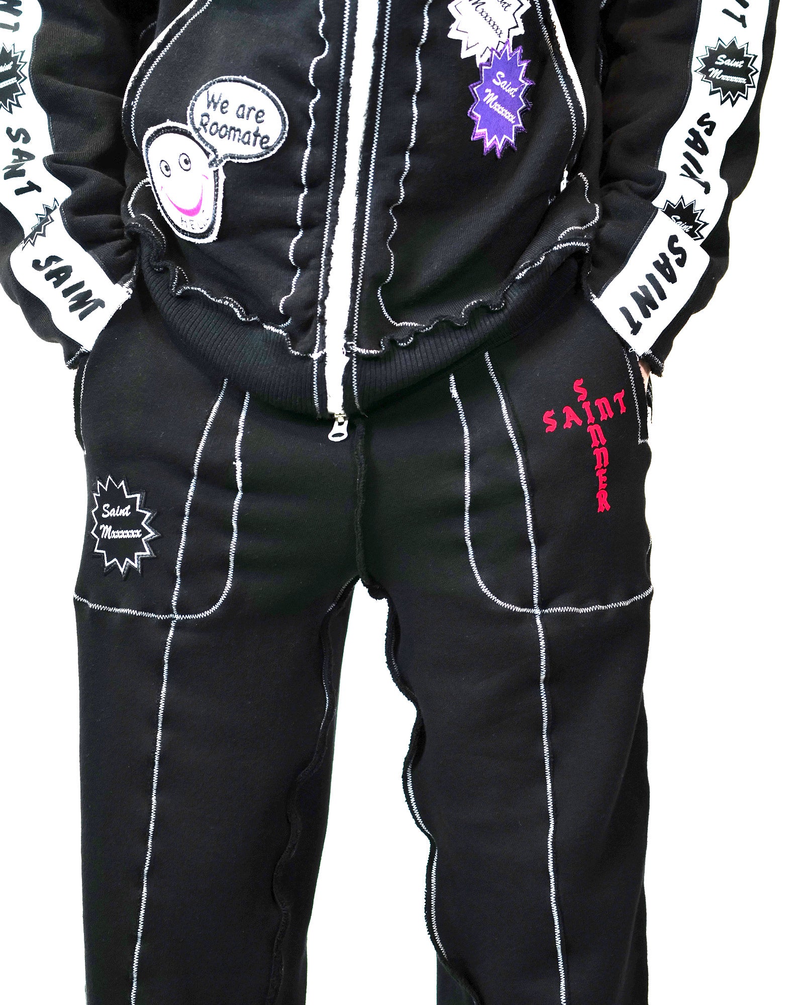 A LOVE MOVEMENT・ア・ラブ・ムーブメント - スウェットパンツ ALM_SWEAT PANTS / BLACK