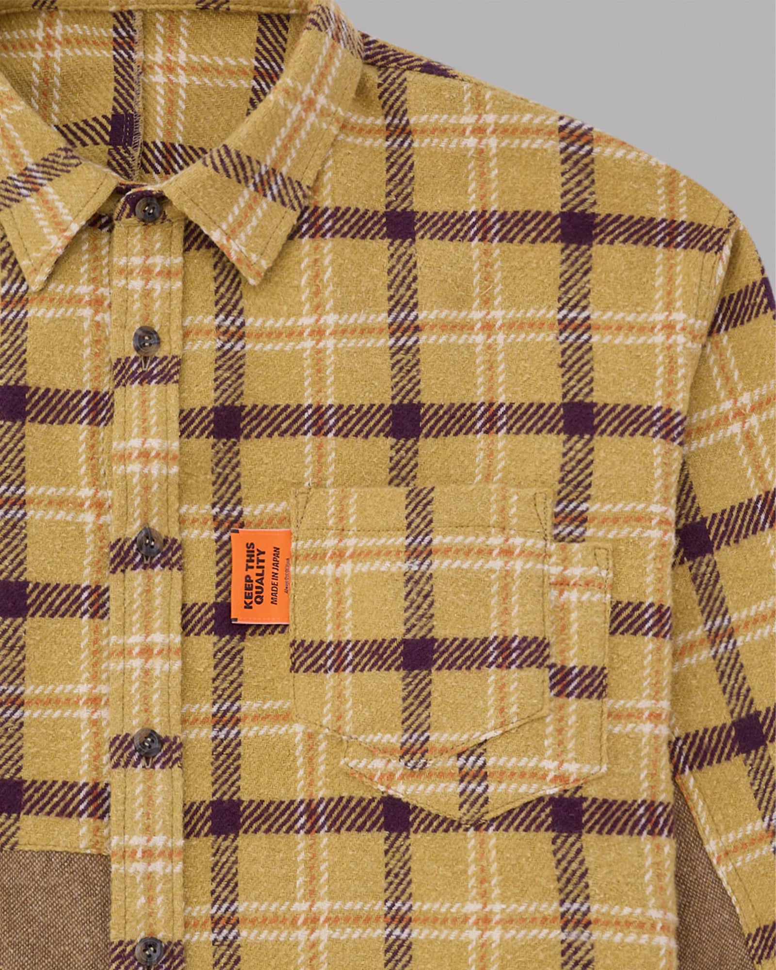 ALWAYS OUT OF STOCK・オールウェイズ アウト オブ ストック - シャツ COMBINATION L/S SHIRT / YELLOW