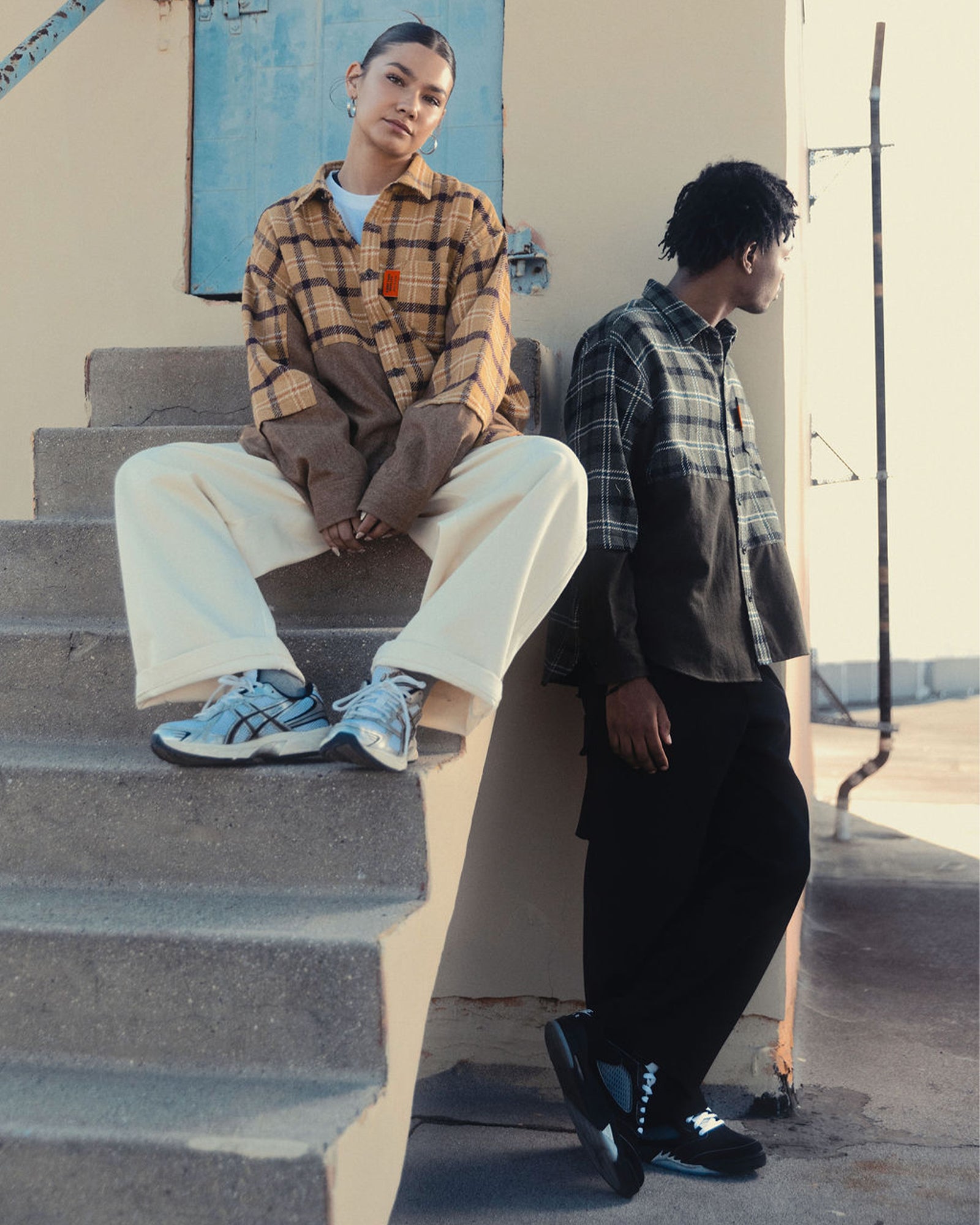 ALWAYS OUT OF STOCK・オールウェイズ アウト オブ ストック - シャツ COMBINATION L/S SHIRT / GREEN