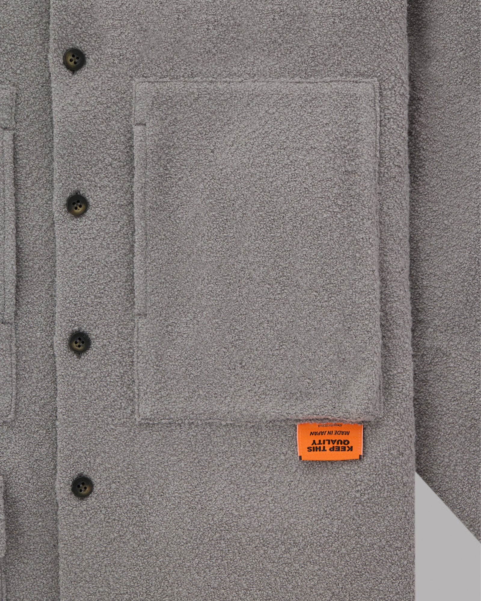 ALWAYS OUT OF STOCK・オールウェイズ アウト オブ ストック - ジャケット TWEED-LIKE UTILITY JACKET / GREY BEIGE