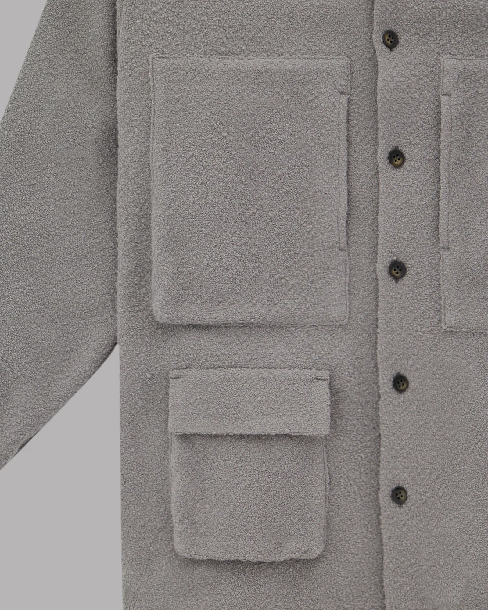 ALWAYS OUT OF STOCK・オールウェイズ アウト オブ ストック - ジャケット TWEED-LIKE UTILITY JACKET / GREY BEIGE