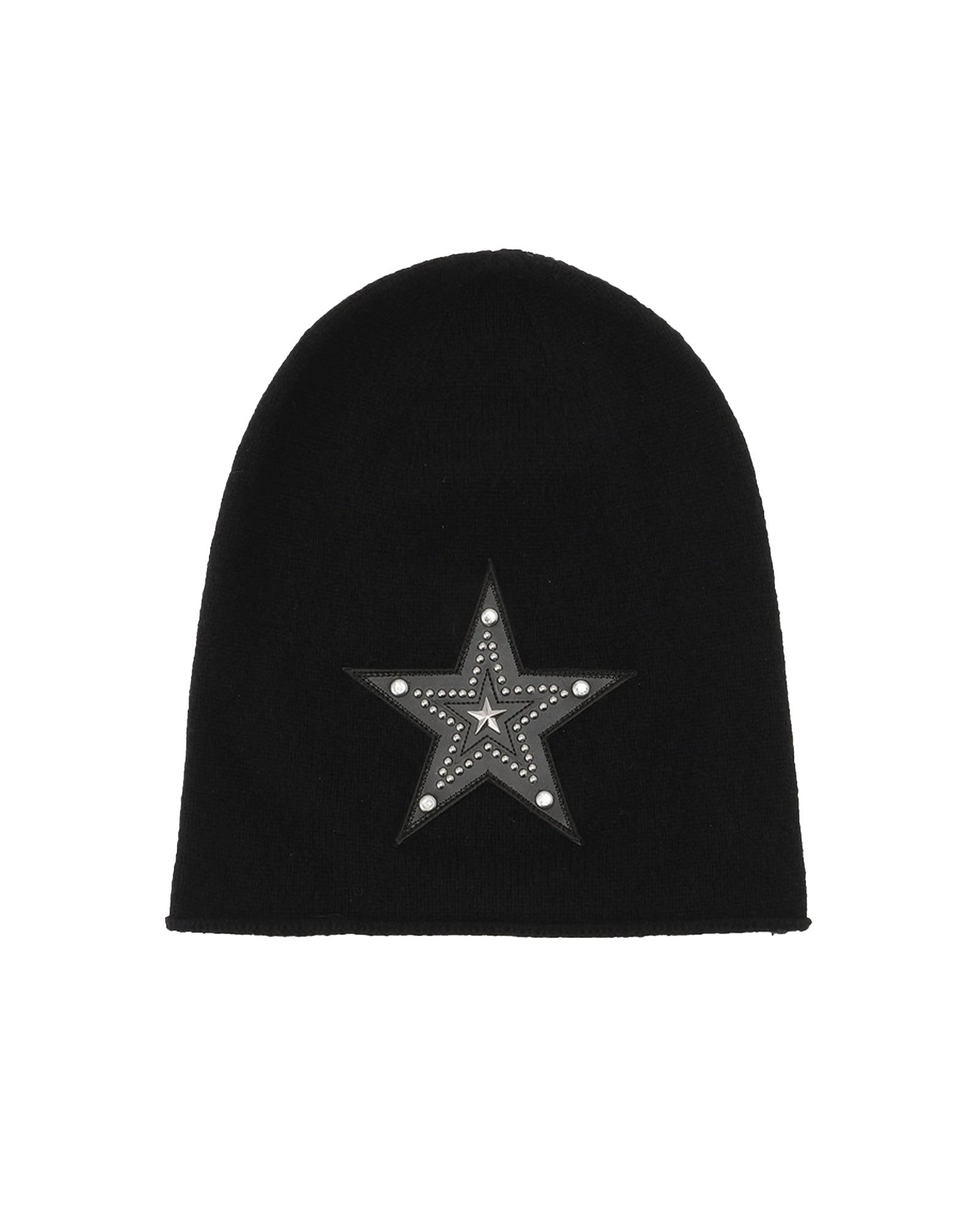 STAR PATCH BEANIE / BLACK