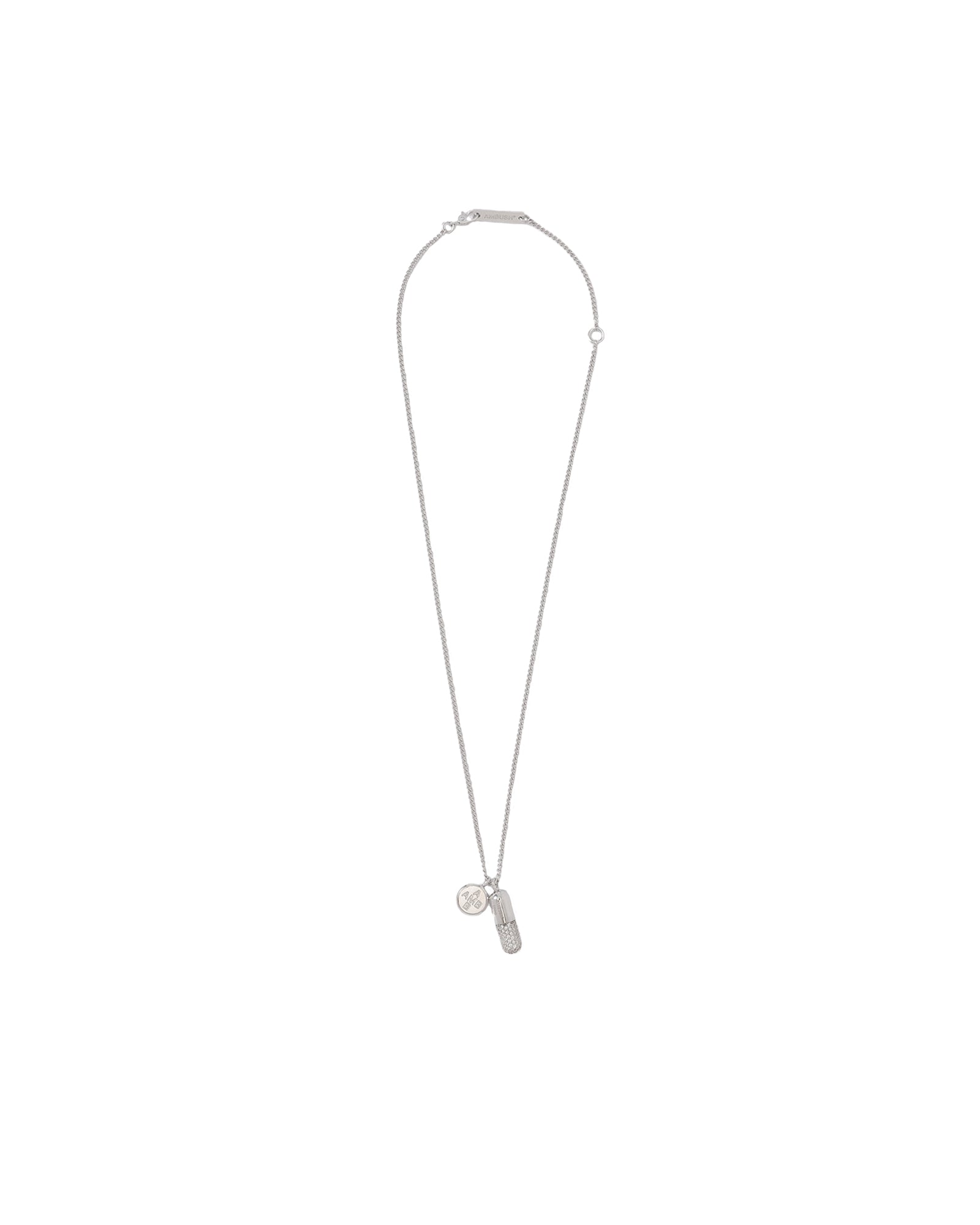 AMBUSH・アンブッシュ - ネックレス PAVE PILL CHARM NECKLACE / SILVER