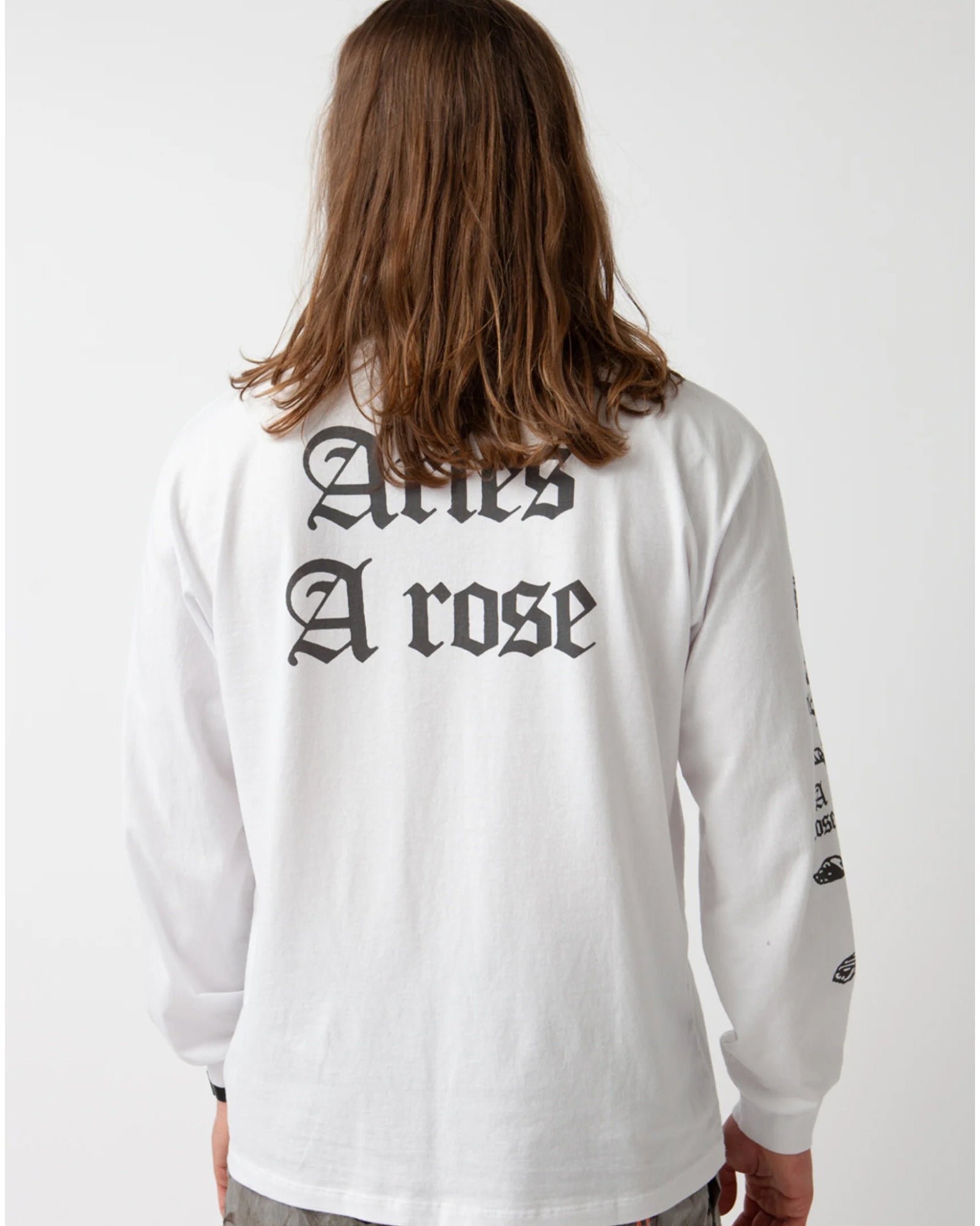 Aries × ARIES AROSE LS TEE / WHITE