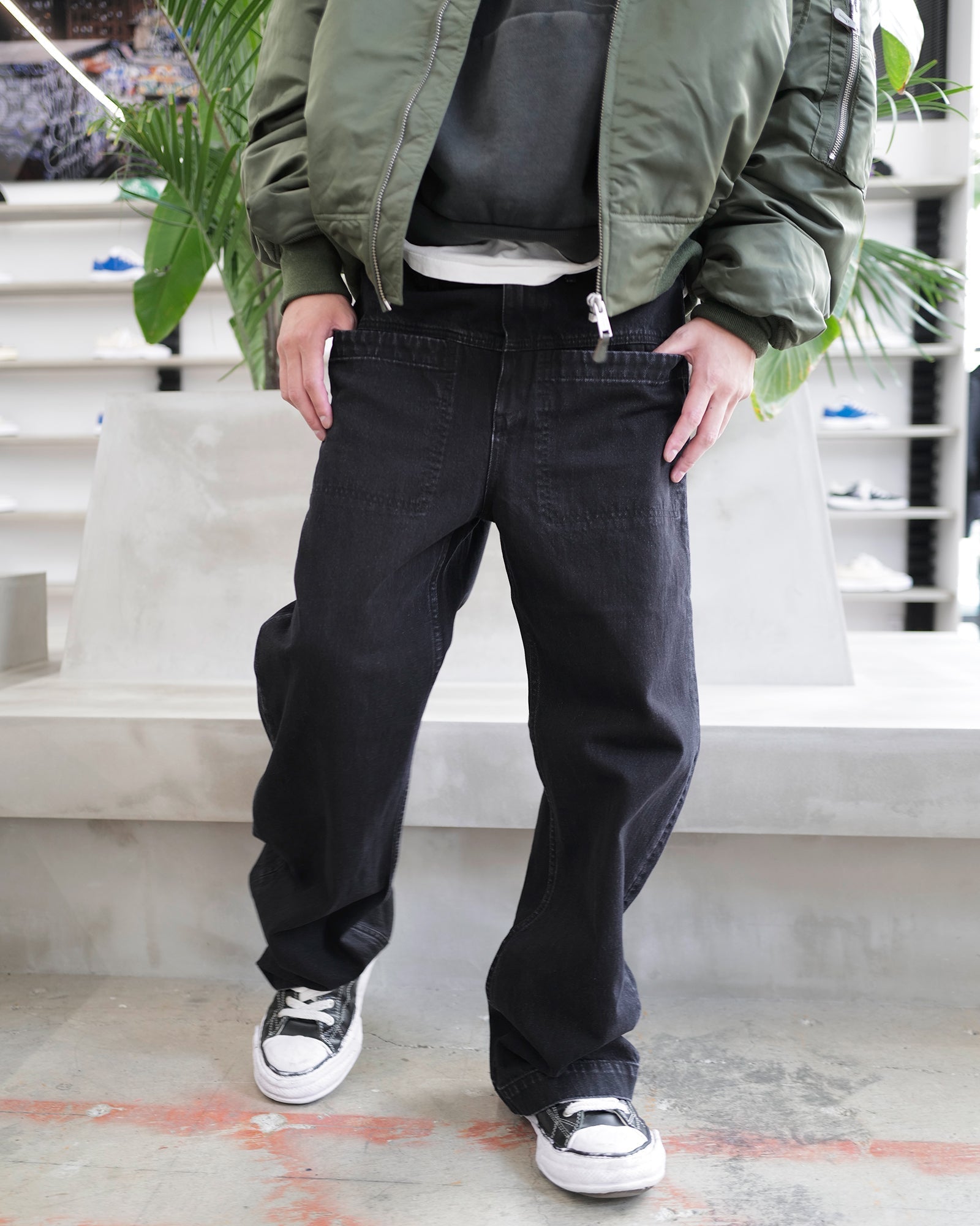 Entire studios × ASSET DENIM PANT / MAGNETITE
