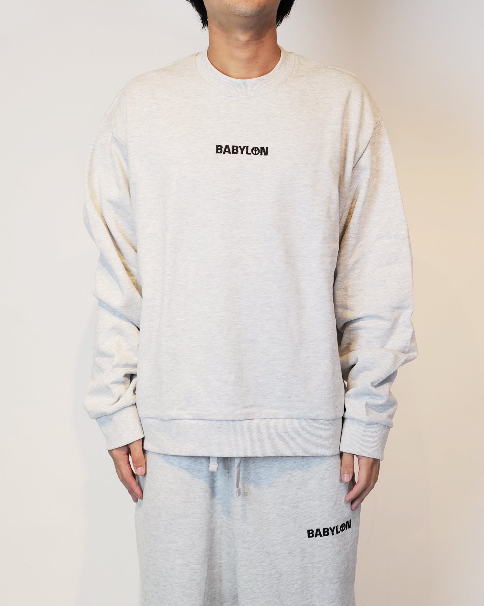 BABYLON LA・Babylon L.A. -  BB CREWNECK SWEAT / GRAY