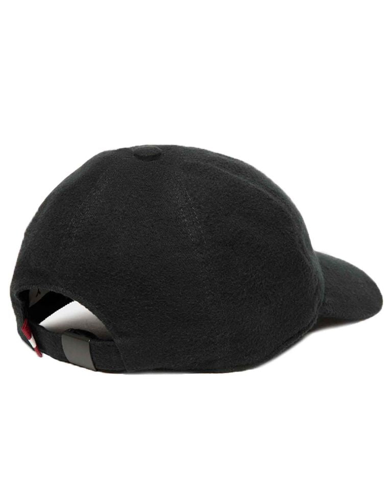 BALLY × BASEBALL HAT WITH LOGO IN BLACK COTTON / BLACK