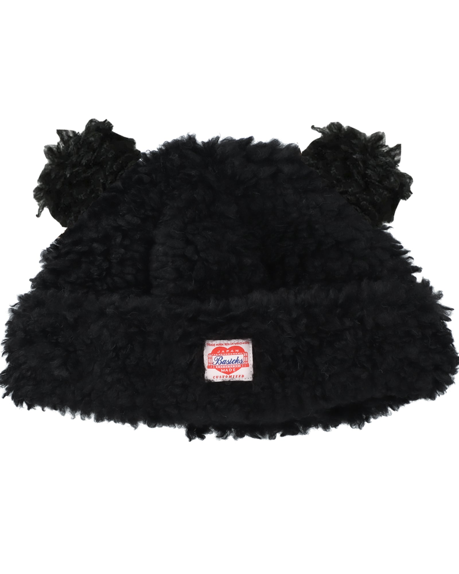 BASICKS・ベイシックス - ニットキャップ・ビーニー BEAR BEANIE / BLACK