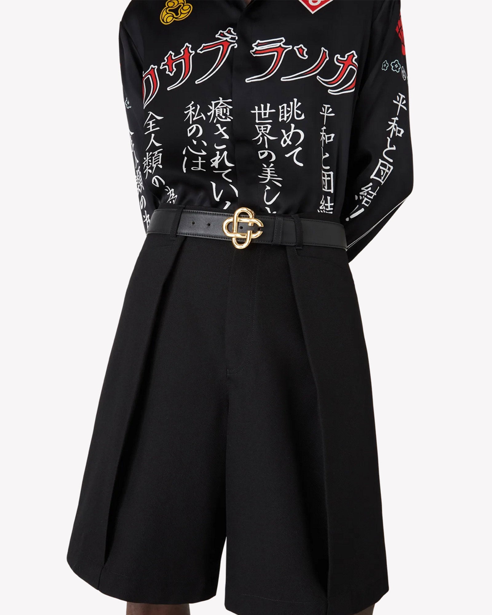 CASABLANCA・カサブランカ - ベルト MENS CC LOGO BUCKLE BELT / BRASS BLACK