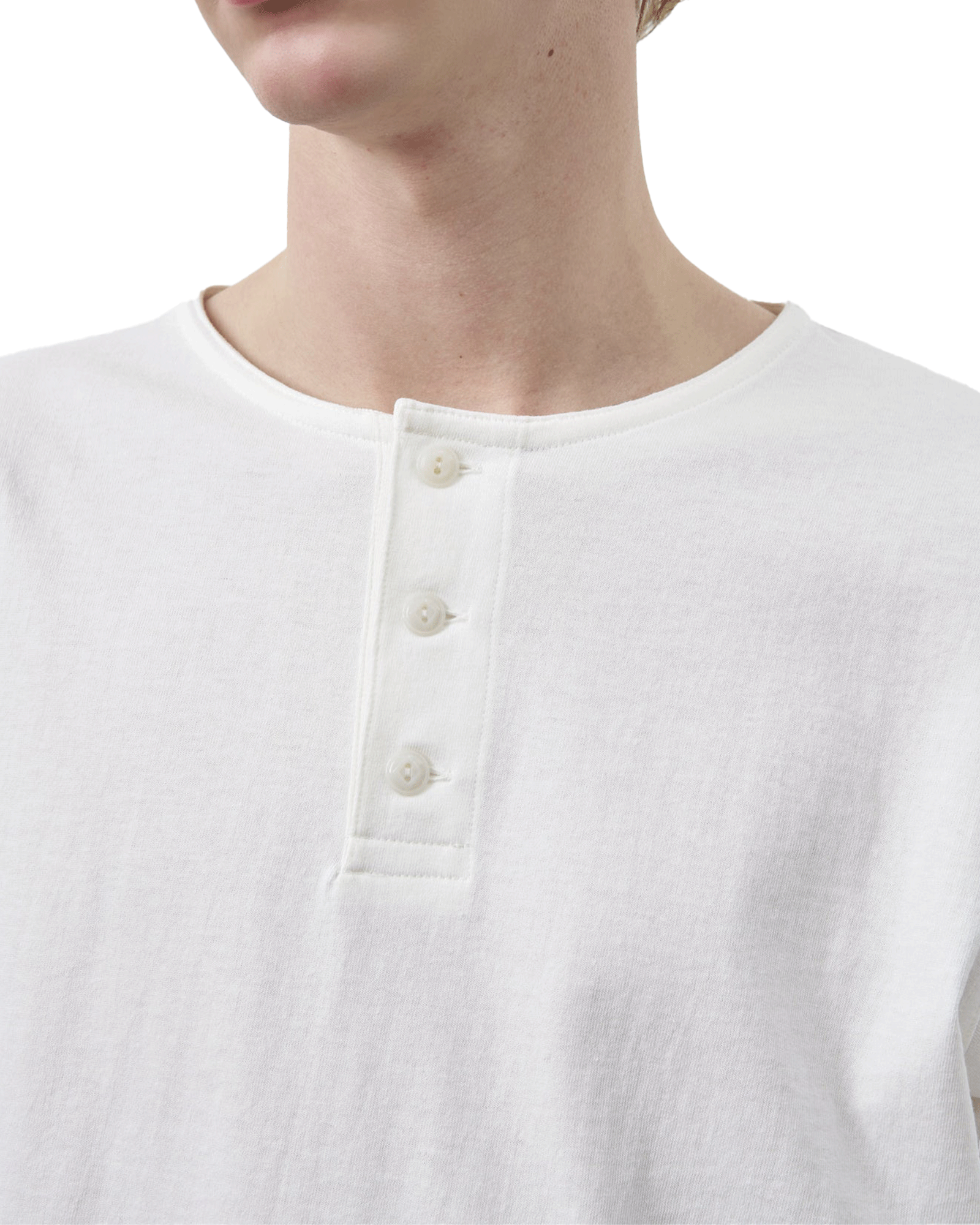 BIG YANK・ - L/S Tシャツ HENRY NECK L/S TEE
/ WHITE