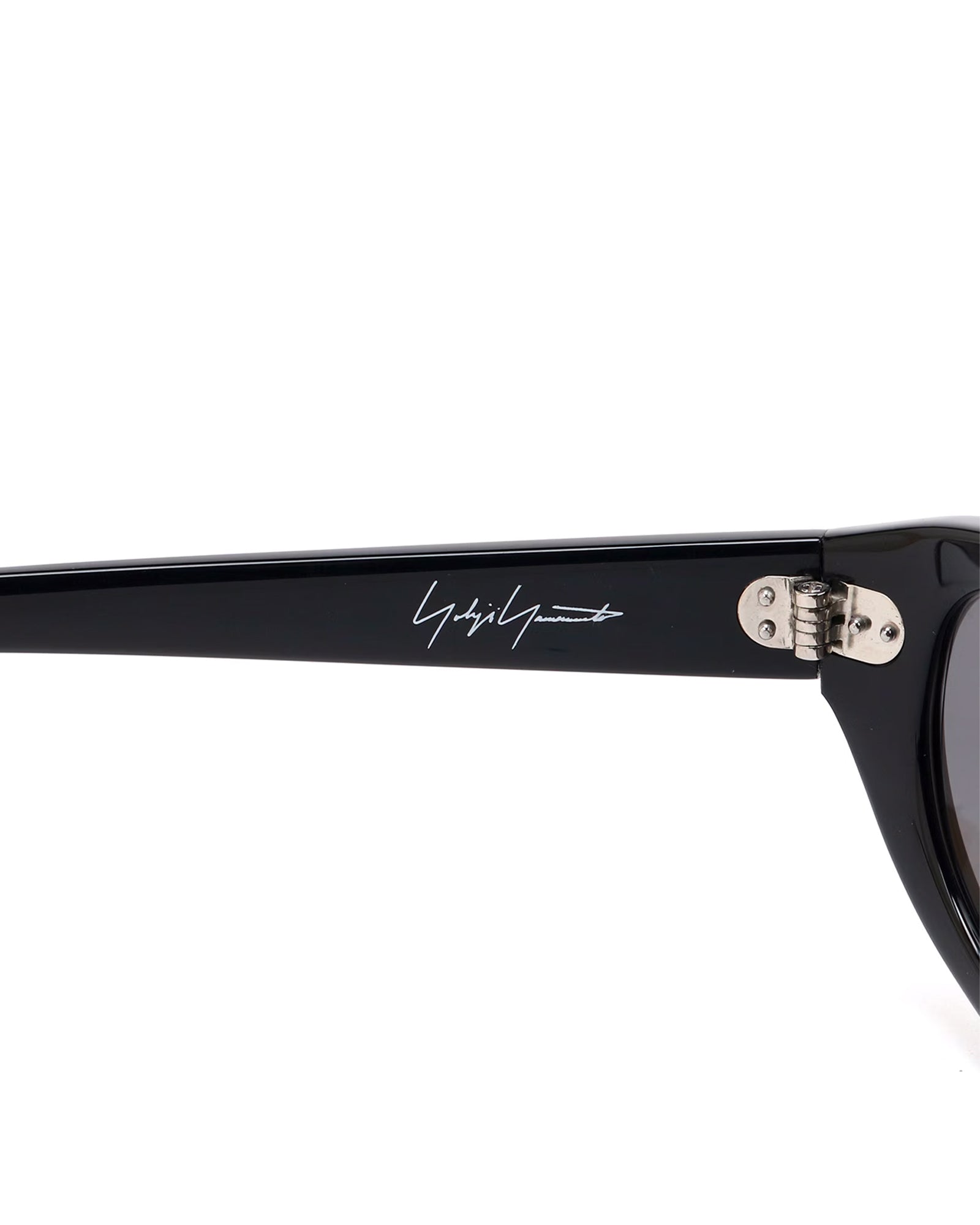 Yohji Yamamoto × BLACK ACETATE CURVE SUNGLASSES / GREY