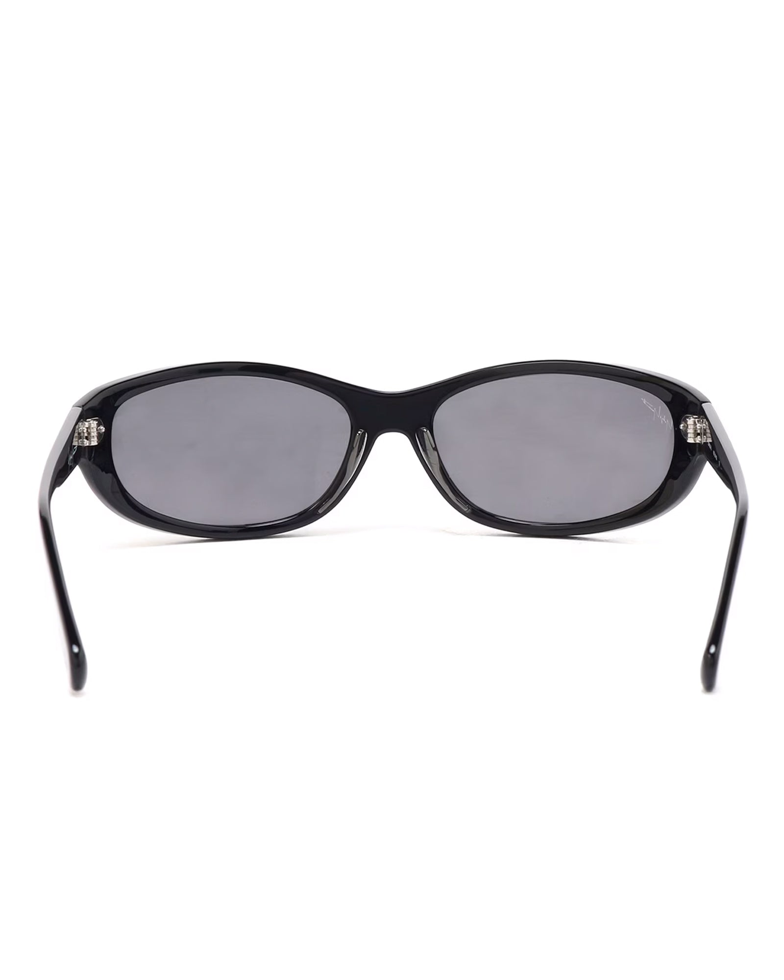 Yohji Yamamoto × BLACK ACETATE CURVE SUNGLASSES / GREY
