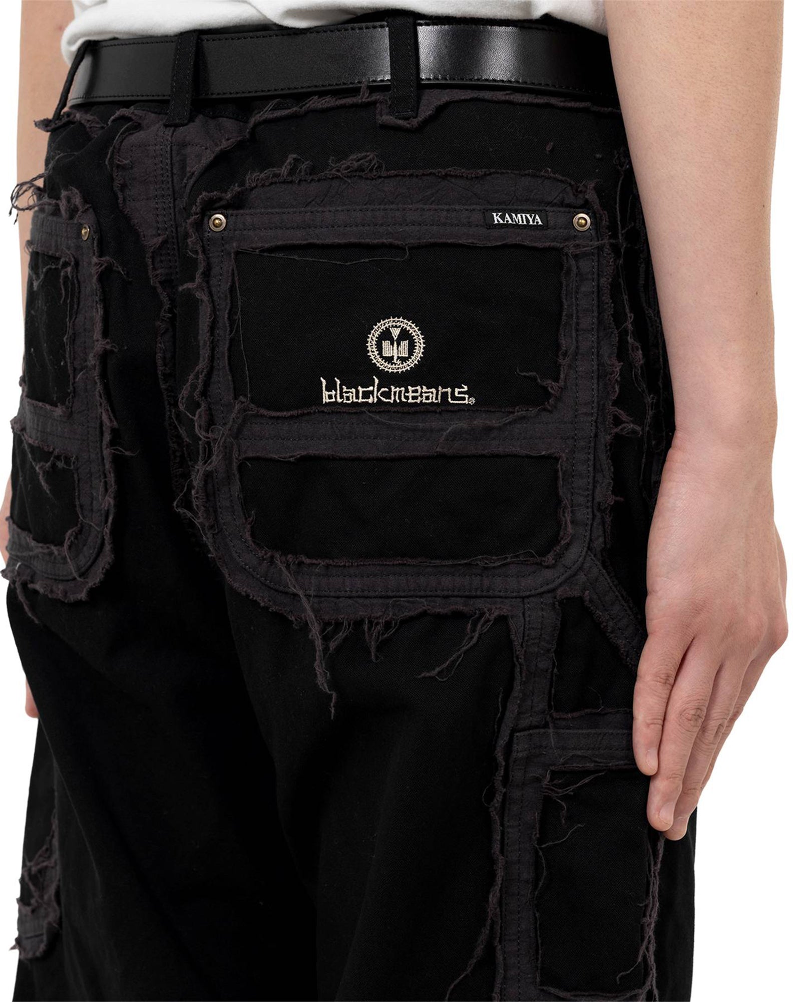 KAMIYA・カミヤ - デニムパンツ BLACKMEANS × KAMIYA DECONSTRUCTED PAINTER PANTS / BLACK