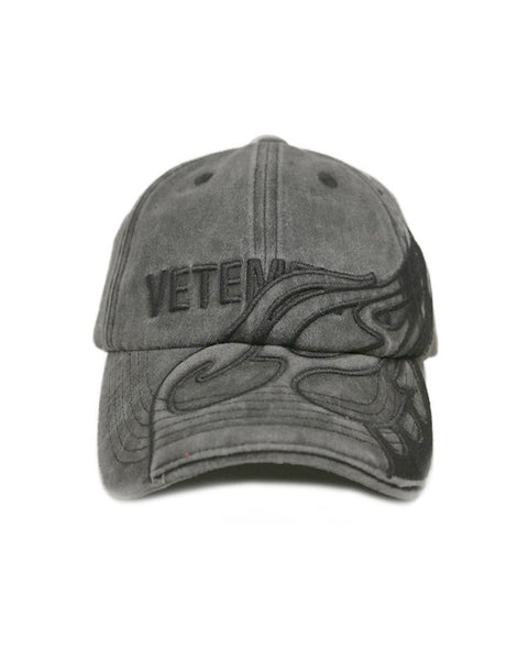 sb-1667) VETEMENTS LOGO CAP ブラック sb-1667) VETEMENTS LOGO CAP ブラック