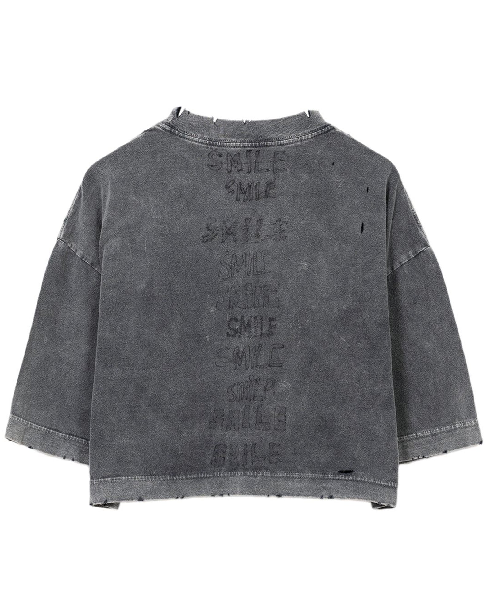 MIHARA YASUHIRO・ミハラヤスヒロ - Tシャツ・カットソー BLEACHED CROPPED TEE / BLACK
