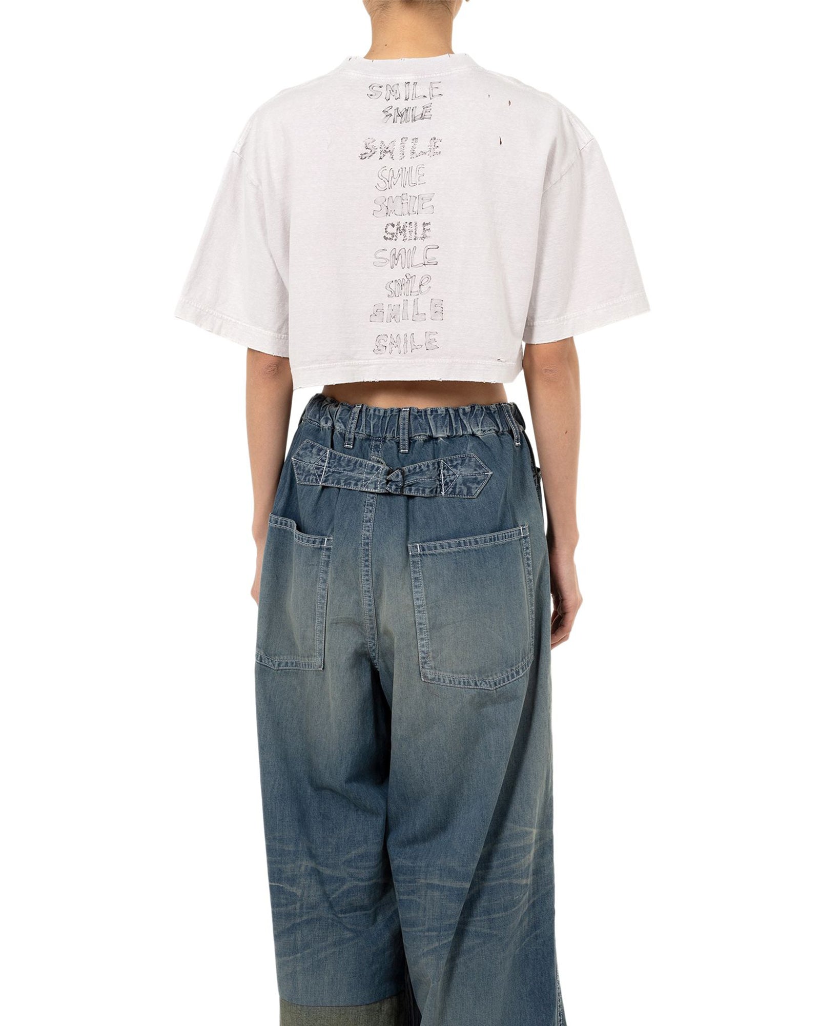 MIHARA YASUHIRO・ミハラヤスヒロ - Tシャツ・カットソー BLEACHED CROPPED TEE / PINK
