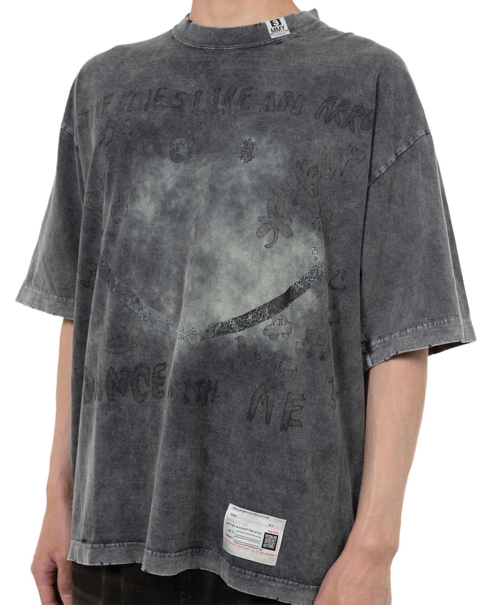 MIHARA YASUHIRO・ミハラヤスヒロ - Tシャツ・カットソー BLEACHED TEE / BLACK
