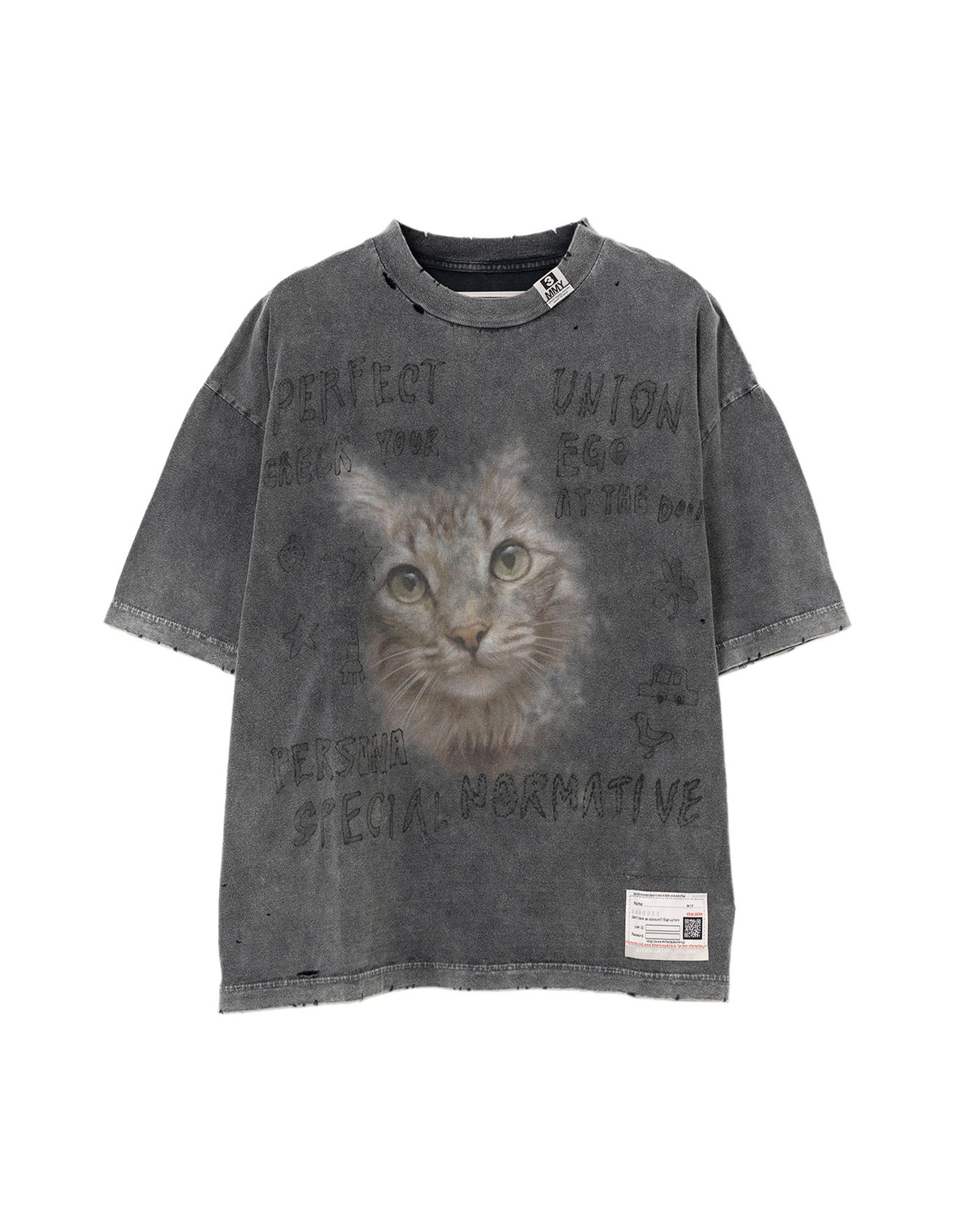 BLEACHED TEE / BLACK