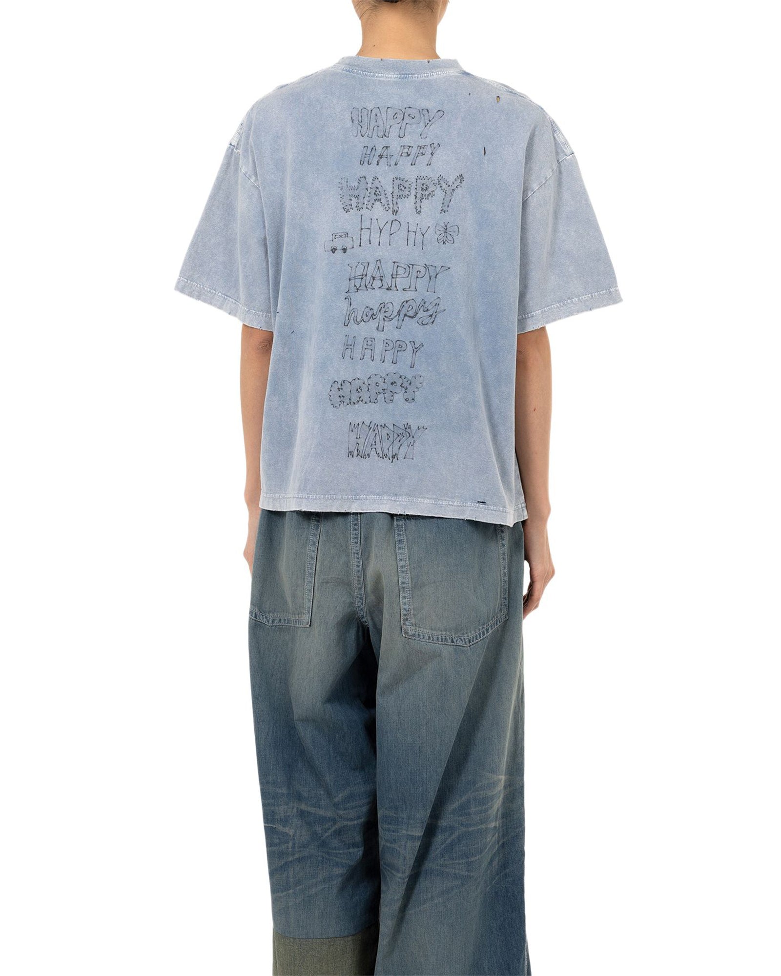 MIHARA YASUHIRO・ミハラヤスヒロ - Tシャツ・カットソー BLEACHED TEE / BLUE