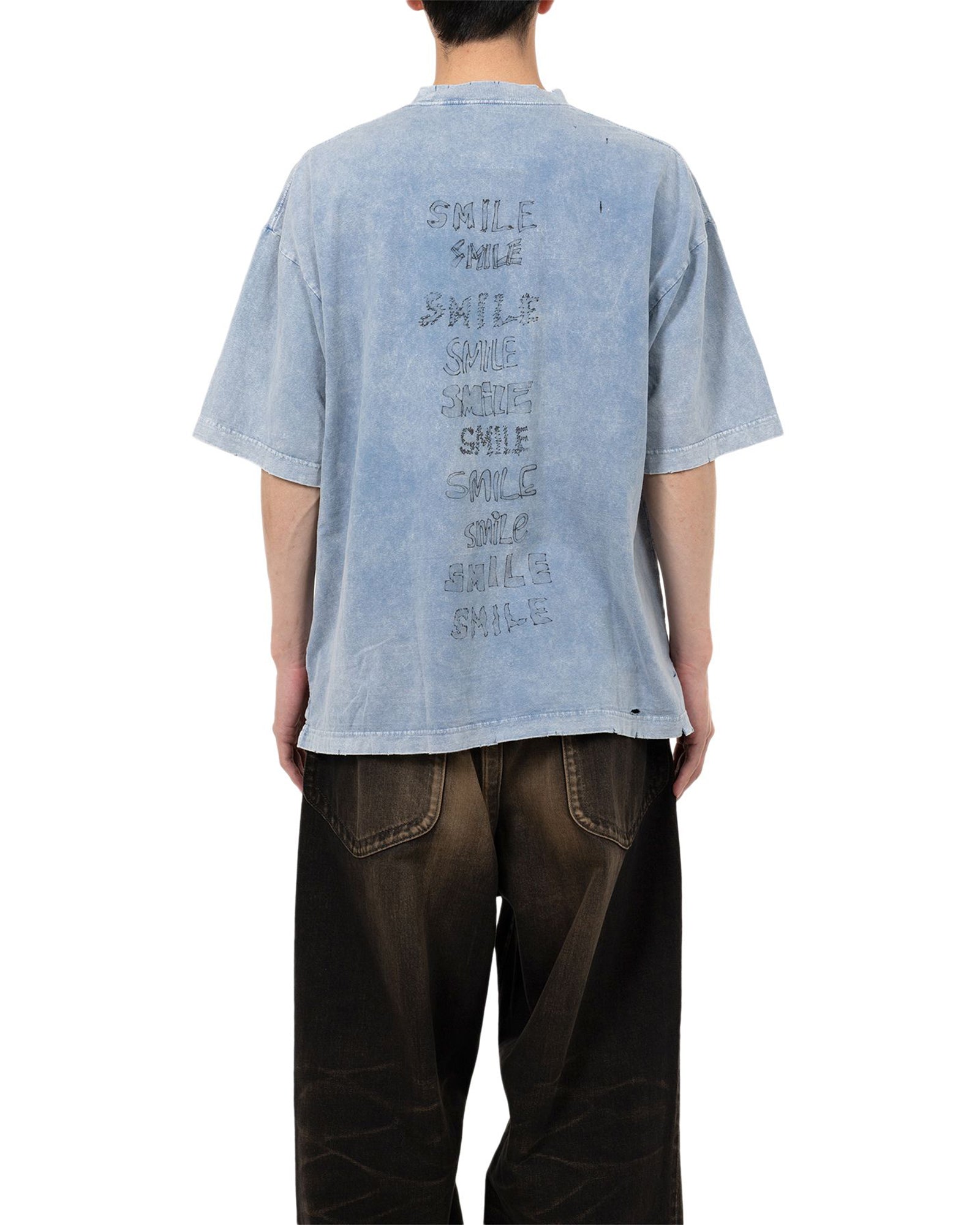 MIHARA YASUHIRO・ミハラヤスヒロ - Tシャツ・カットソー BLEACHED TEE/BLUE