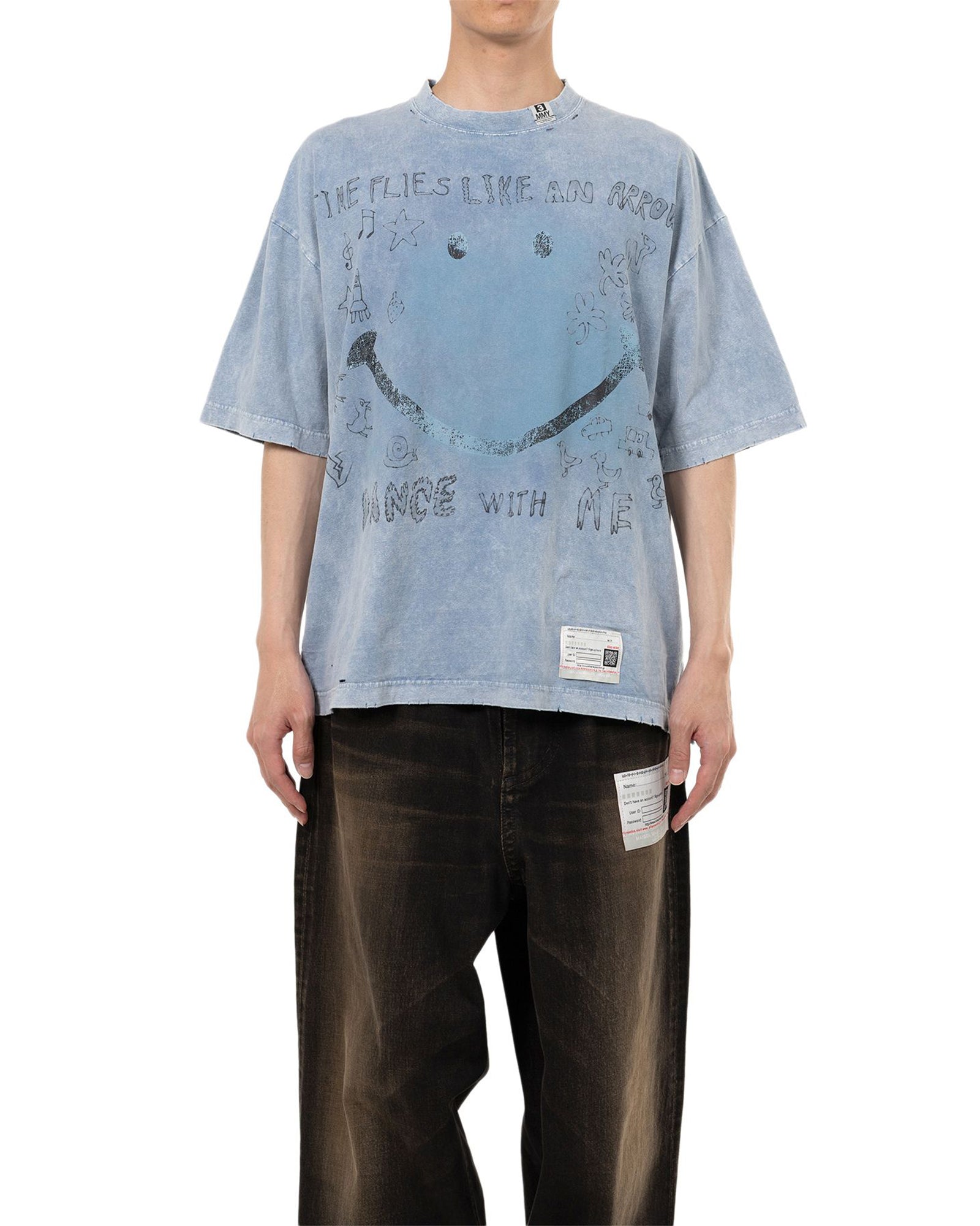 MIHARA YASUHIRO・ミハラヤスヒロ - Tシャツ・カットソー BLEACHED TEE/BLUE
