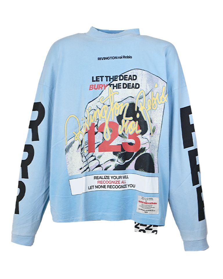 BURY THE DEAD LS TEE / BLUE
